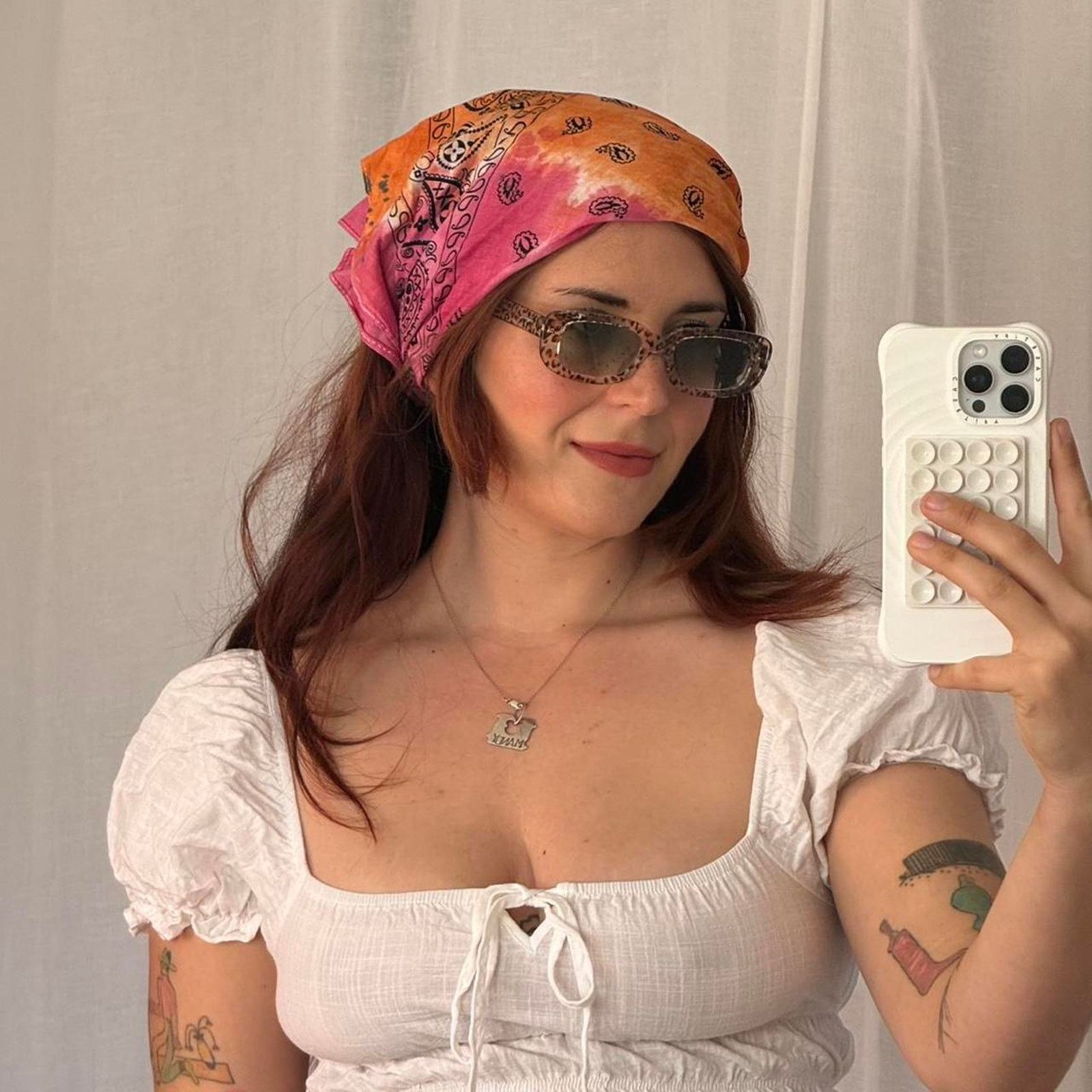 Other ✿ hand dyed sunset bandana ✿ Size ONE SIZE - 3 Thumbnail