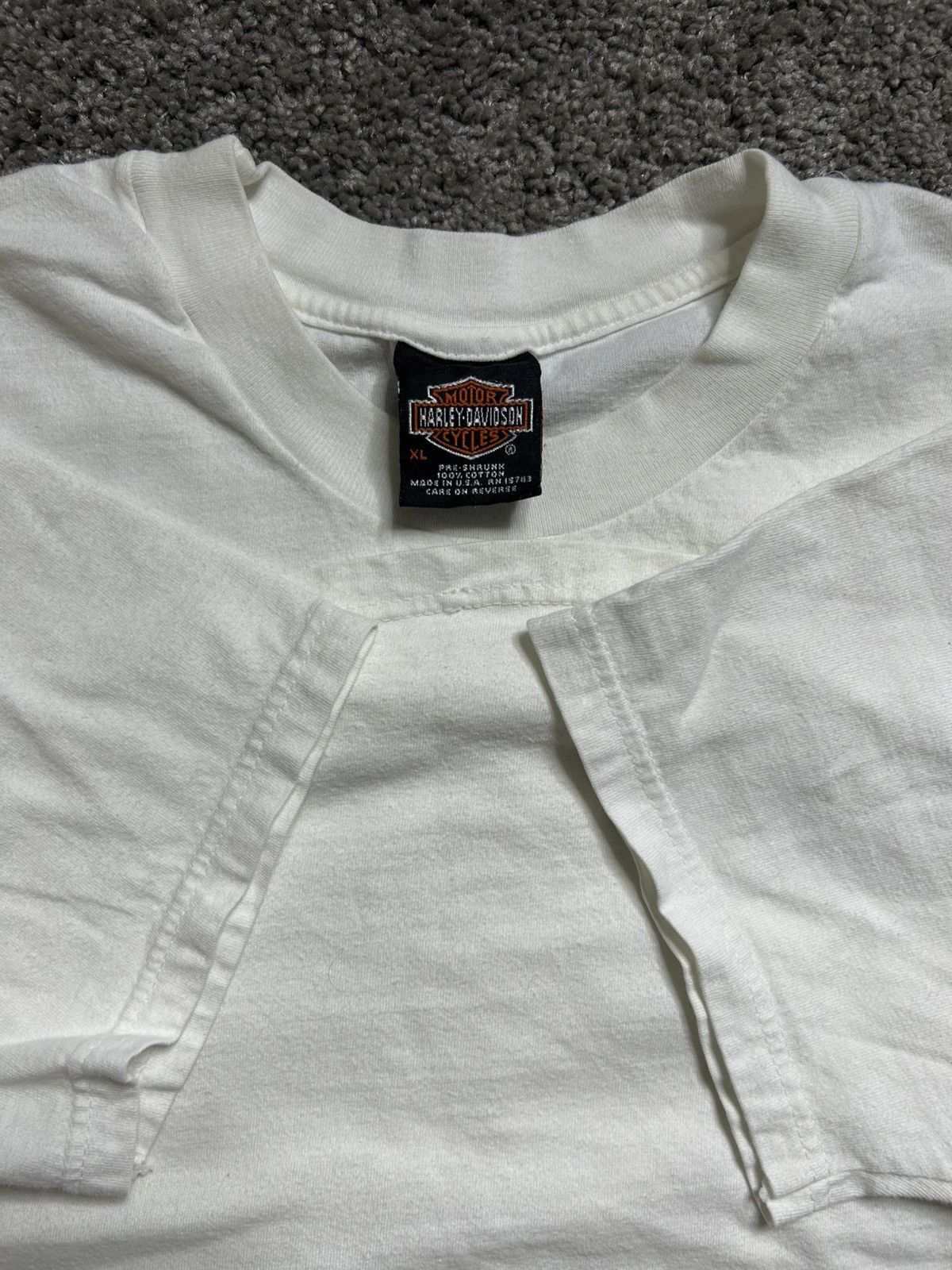 Harley Davidson Vintage Y2K Harley Legend Continues Pocket Tee USA Hanes Size US XL / EU 56 / 4 - 5 Thumbnail