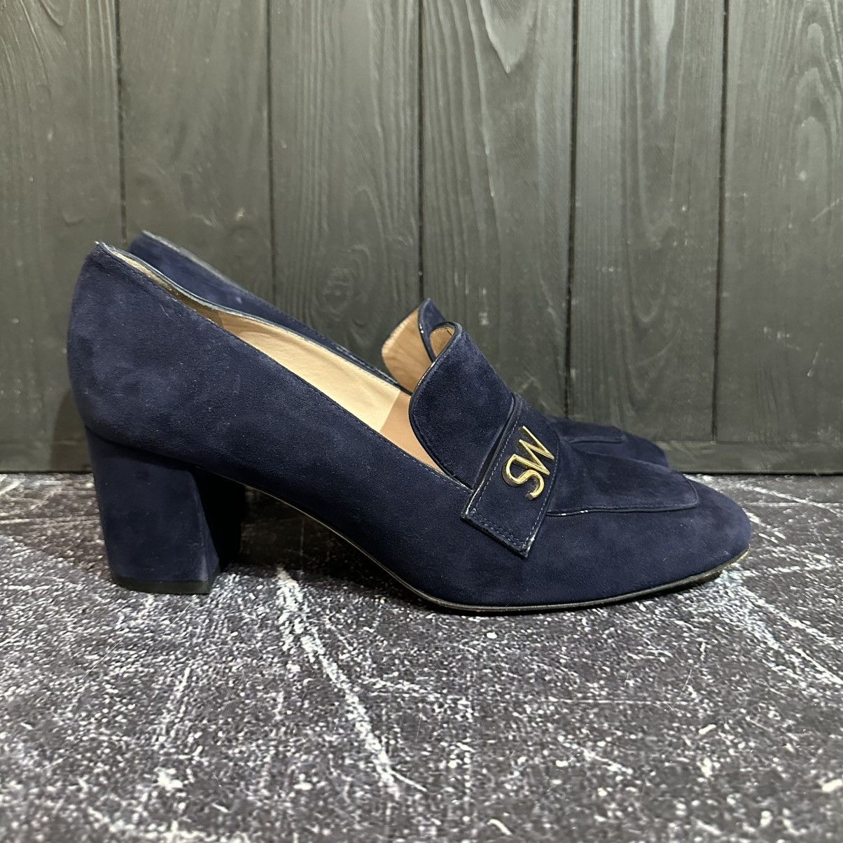 Stuart Weitzman Stuart Weitzman women’s suede loafers heels size 40 Size US 10 / IT 40 - 1 Thumbnail