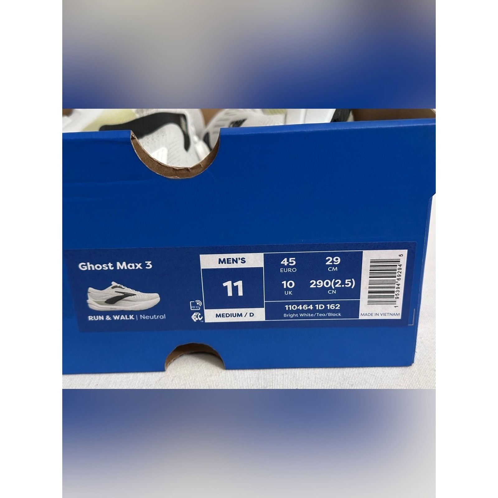 Brooks Brooks Men’s Ghost Max 3 Running Shoes Size 11 Bright White Size US 11 / EU 44 - 2 Thumbnail