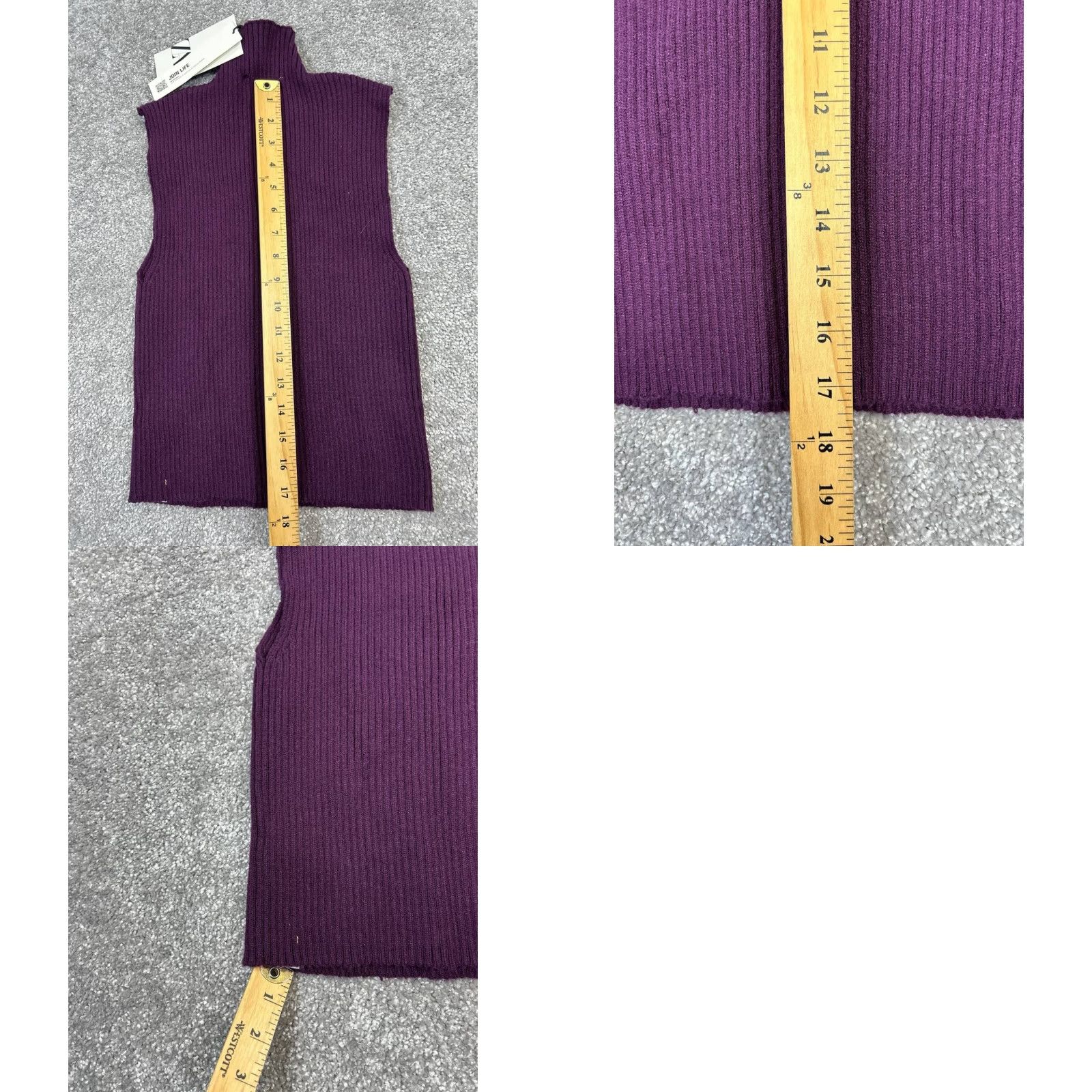 Zara Zara Shirt Womens Large Purple Ribbed New Size L / US 10 / IT 46 - 8 Thumbnail