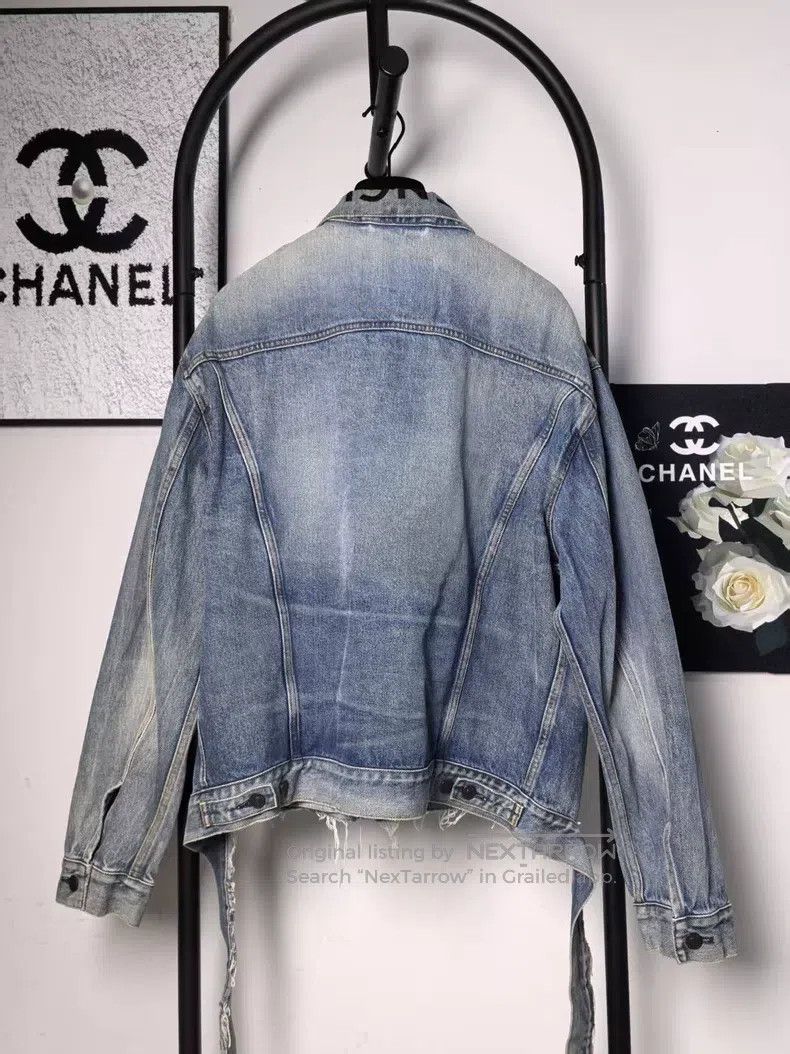 Balenciaga Balenciaga Collar logo denim jacket Size XXS / US 00 / IT 34 - 2 Thumbnail