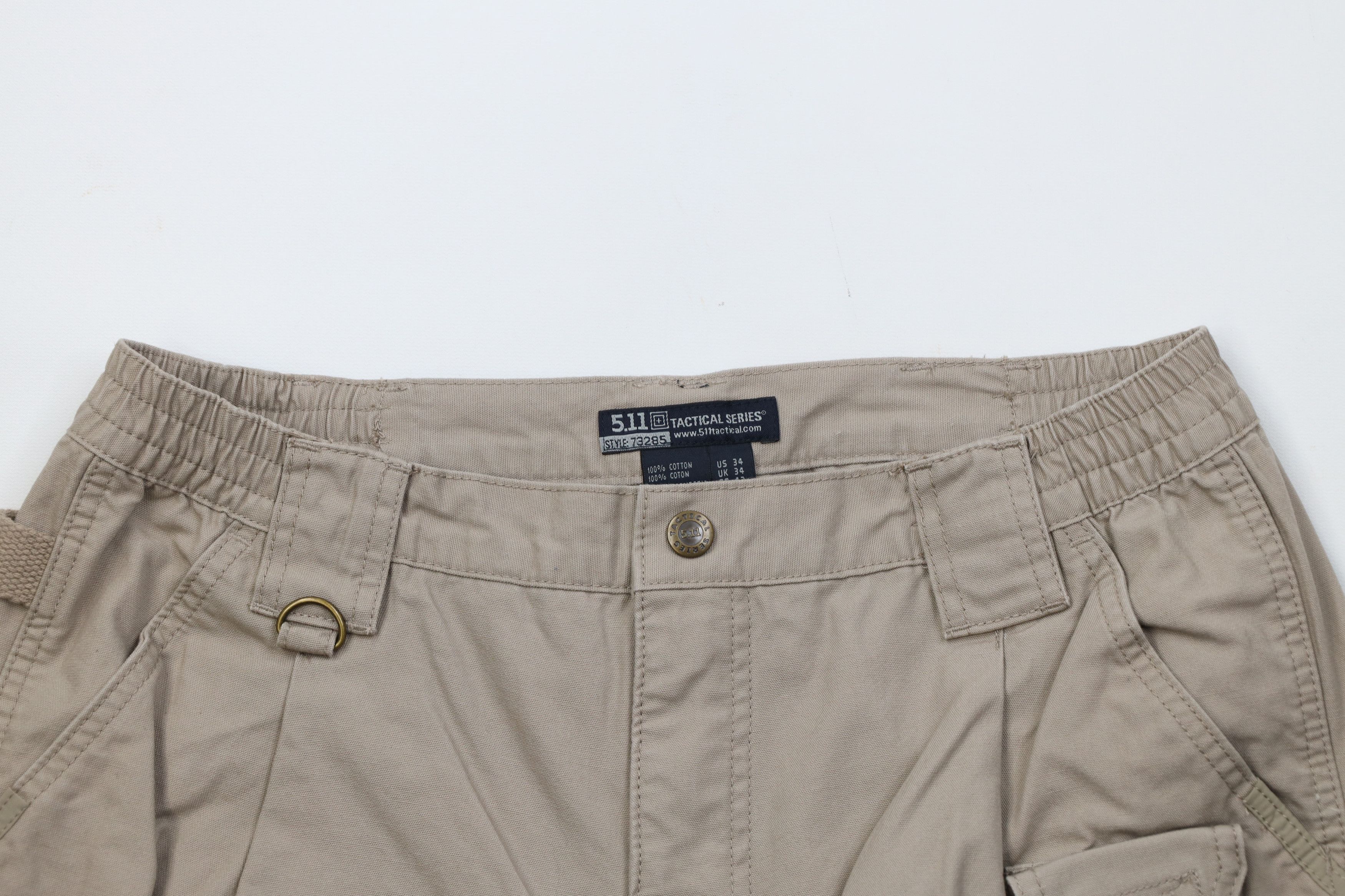 Vintage Vintage 5.11 Tactical Uniform Cargo Shorts Beige Cotton Size US 34 / EU 50 - 2 Thumbnail