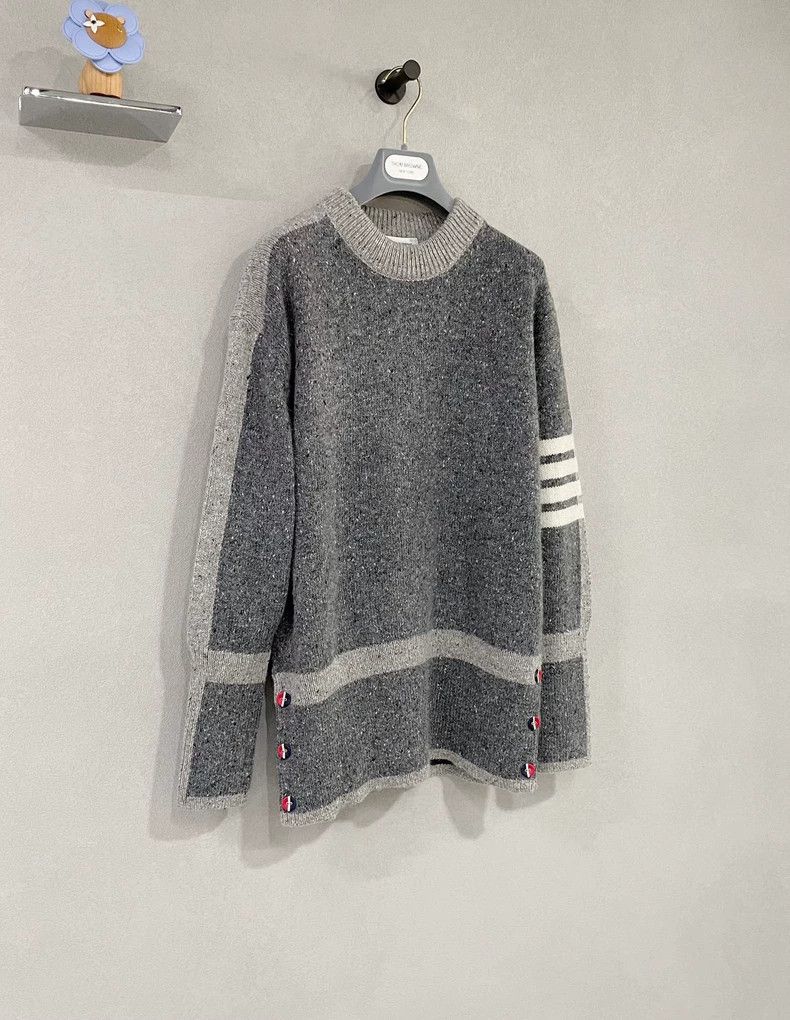 Thom Browne Thom Browne Gray striped knit sweater Size XS / US 0-2 / IT 36-38 - 6 Thumbnail