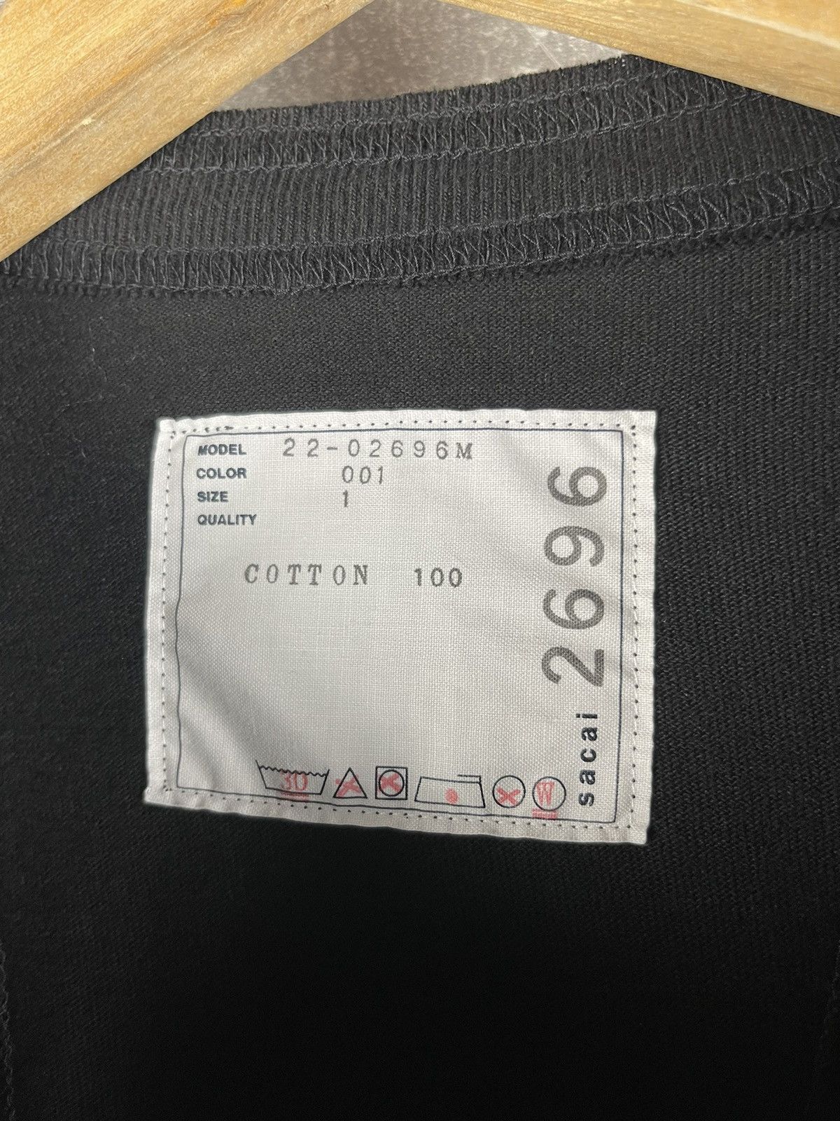 Sacai Sacai Bandana Panel Black Open Long Sleeve T-Shirt Size US S / EU 44-46 / 1 - 10 Thumbnail