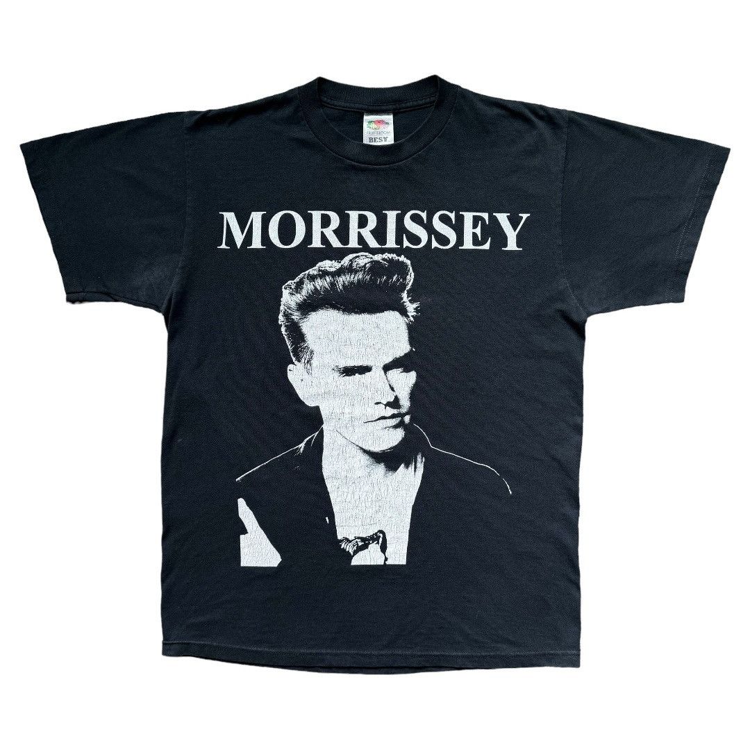 image of Fruit Of The Loom x Vintage Late 90's Unisex Medium Morrissey The Smiths Tee in Black, Men's