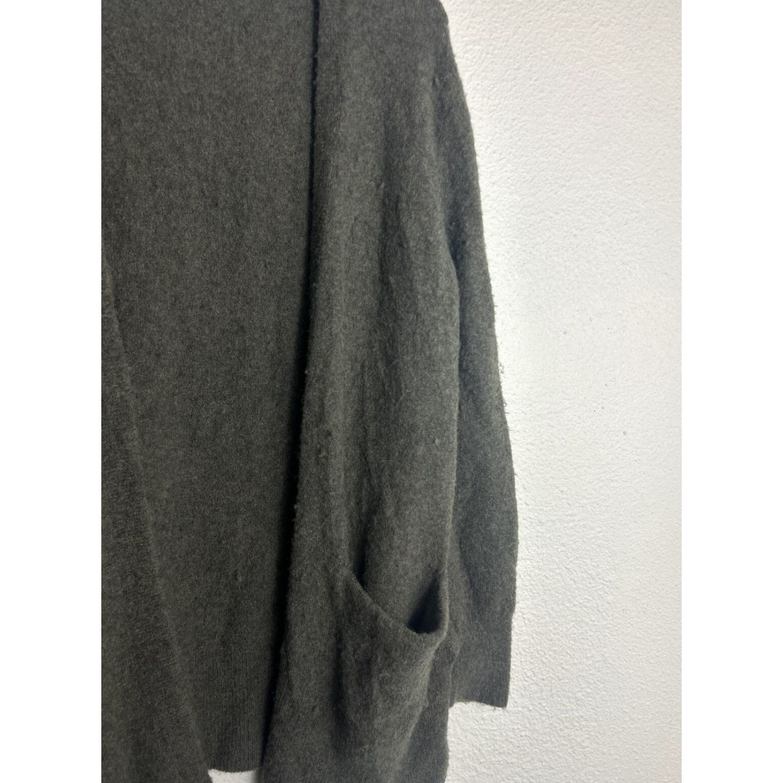 Madewell Madewell Cardigan Sweater Womens Green S Merino Wool Alpaca Open Front Pockets Lightweight Casual Workwear Fall Winter Spring M4226 Size S / US 4 / IT 40 - 6 Thumbnail