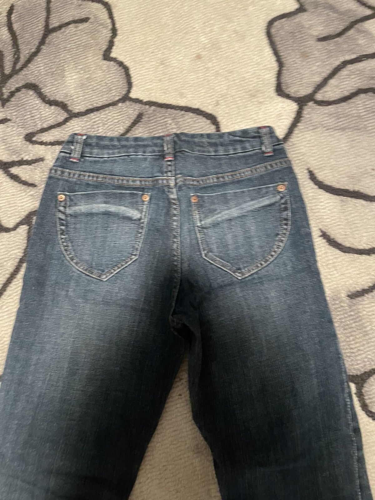 Designer × Vintage Moto flared jeans Size 27" / US 4 / IT 40 - 4 Thumbnail