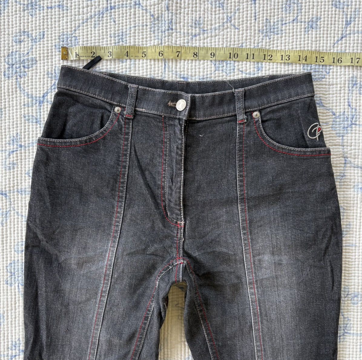 Japanese Brand Japanese Green Club Streetwear Flared Denim Size US 30 / EU 46 - 2 Thumbnail