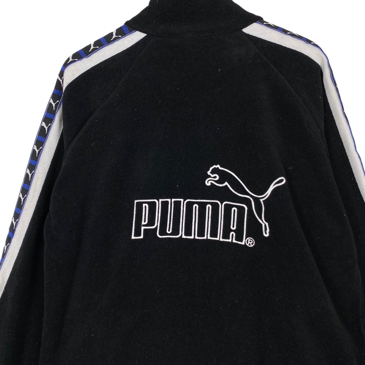Japanese Brand × Puma × Vintage Vintage Puma side tape fleece zipper jacket Size US L / EU 52-54 / 3 - 7 Thumbnail