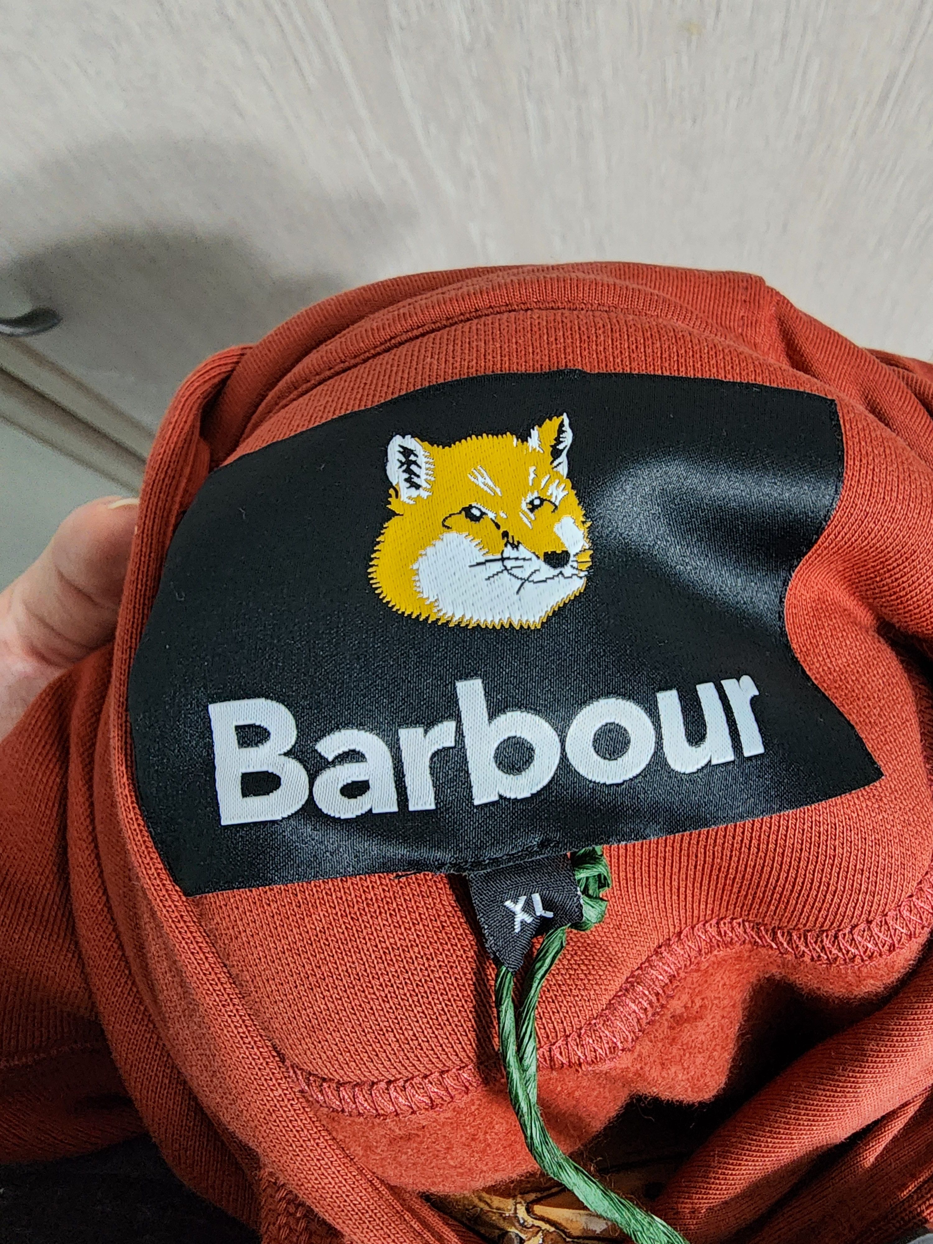 Maison Kitsune Barbour x Maison Kitsune Fox Head Hoodie Size US XL / EU 56 / 4 - 5 Thumbnail