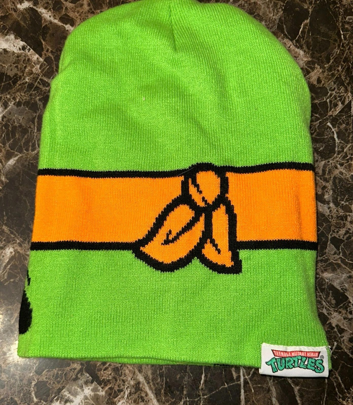Nickelodeon TMNT Michelangelo Beanie – Retro Ninja Style Beanie Size ONE SIZE - 2 Thumbnail