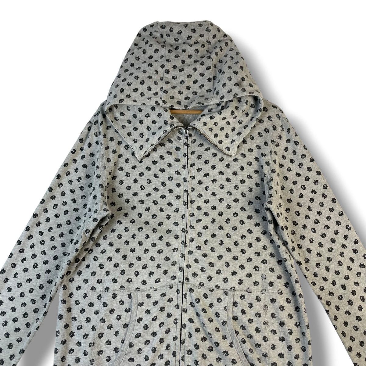 Issey Miyake 🇯🇵 NE-NET ISSEY MIYAKE FULL PRINT ZIPPER HOODIE SWEATER was Size L / US 10 / IT 46 - 12 Thumbnail