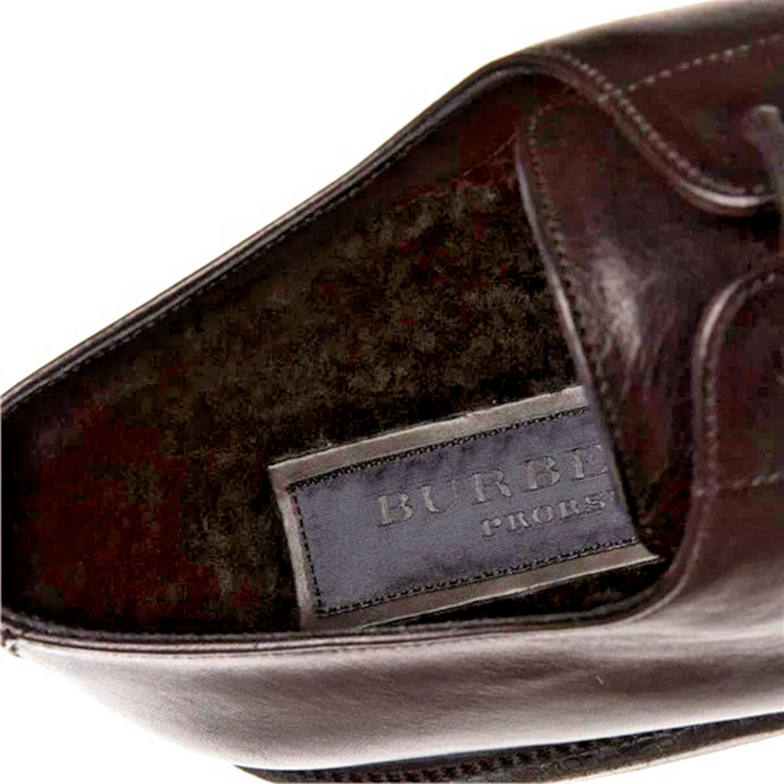 Burberry BURBERRY REDWORTHS BROWN LEATHER SHEARLING OXFORDS 43.5 ITA Size US 10.5 / EU 43-44 - 5 Thumbnail