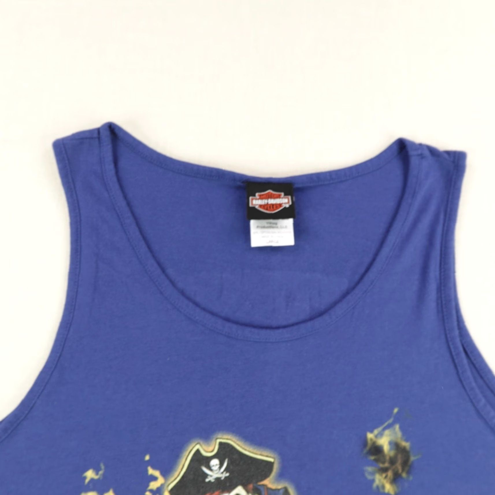 Harley Davidson Harley-Davidson Shirt Mens Large Blue Grand Cayman Pirate Tank Top Motorcycle Size US L / EU 52-54 / 3 - 2 Thumbnail