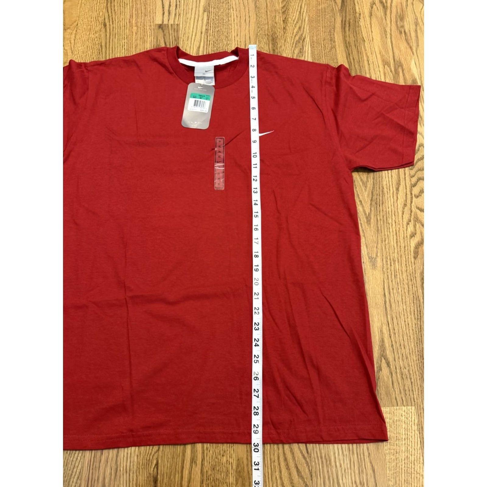 Nike VINTAGE Nike Swoosh T Shirt Men XL Red Short Sleeve 90s Sports USA NWT NOS Check Mens Size US XL / EU 56 / 4 - 5 Thumbnail