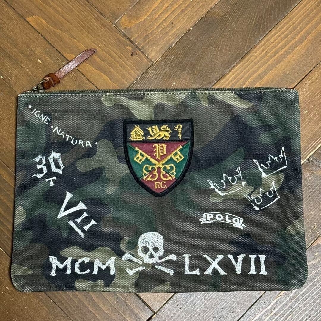 RLX Ralph Lauren Camouflage Canvas Skull Handbag Size ONE SIZE - 1 Thumbnail