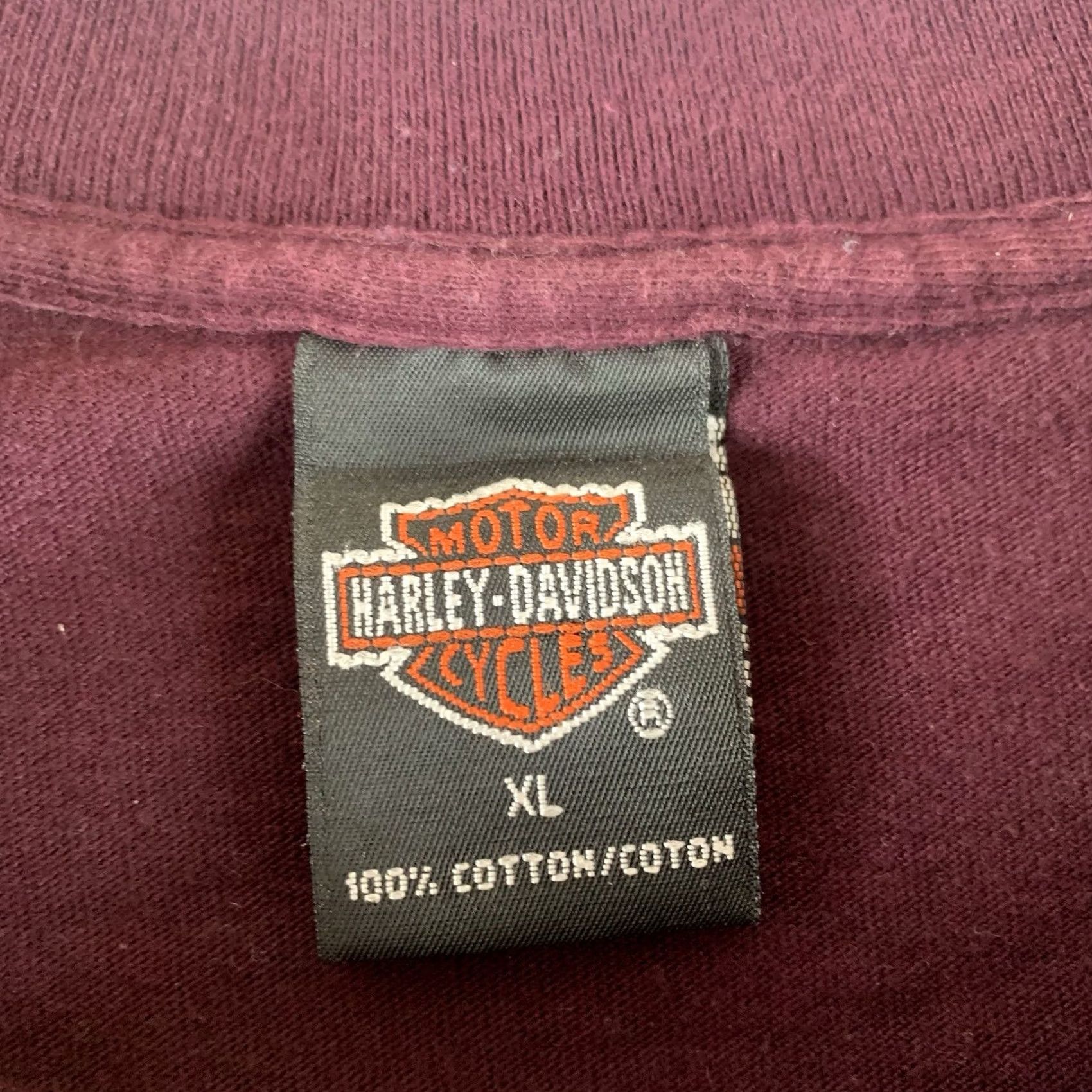 Harley Davidson VINTAGE Harley Davidson Shirt Mens XL 1996 Holoubek Glendale Burgundy 90s Size US XL / EU 56 / 4 - 4 Thumbnail