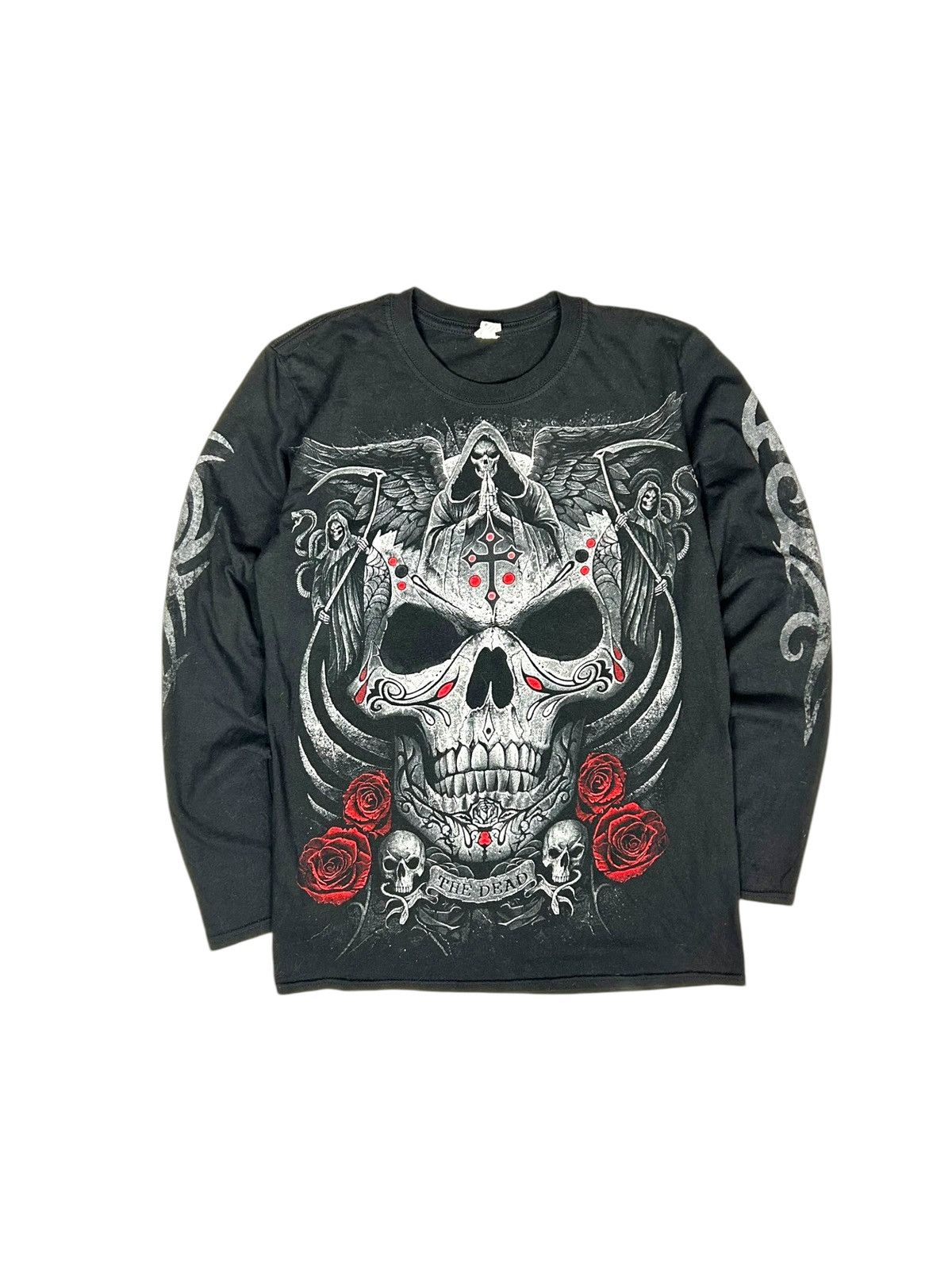 Vintage ☠️ Vintage Gothic Tribal long sleeve tee Spiral Affliction Size US S / EU 44-46 / 1 - 1 Thumbnail