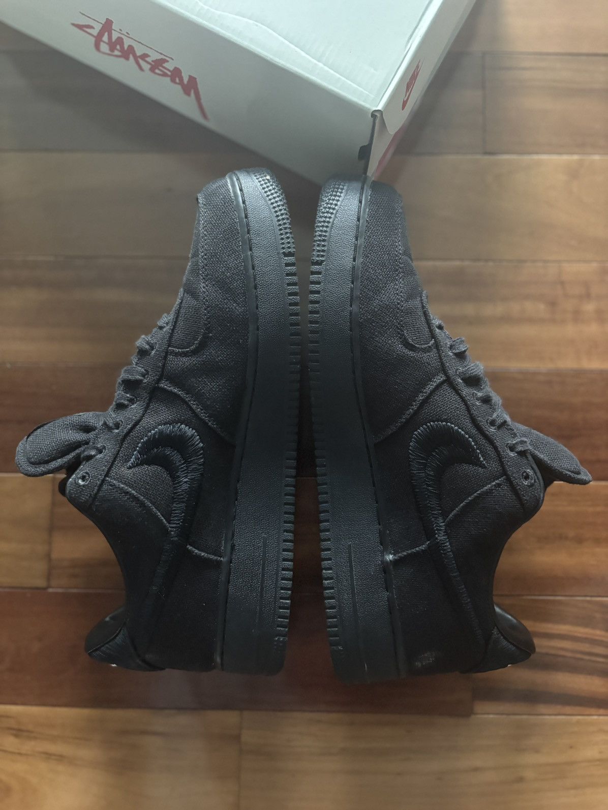 Nike × Stussy Stussy Nike AF1 Triple Black Size US 13 / EU 46 - 11 Thumbnail