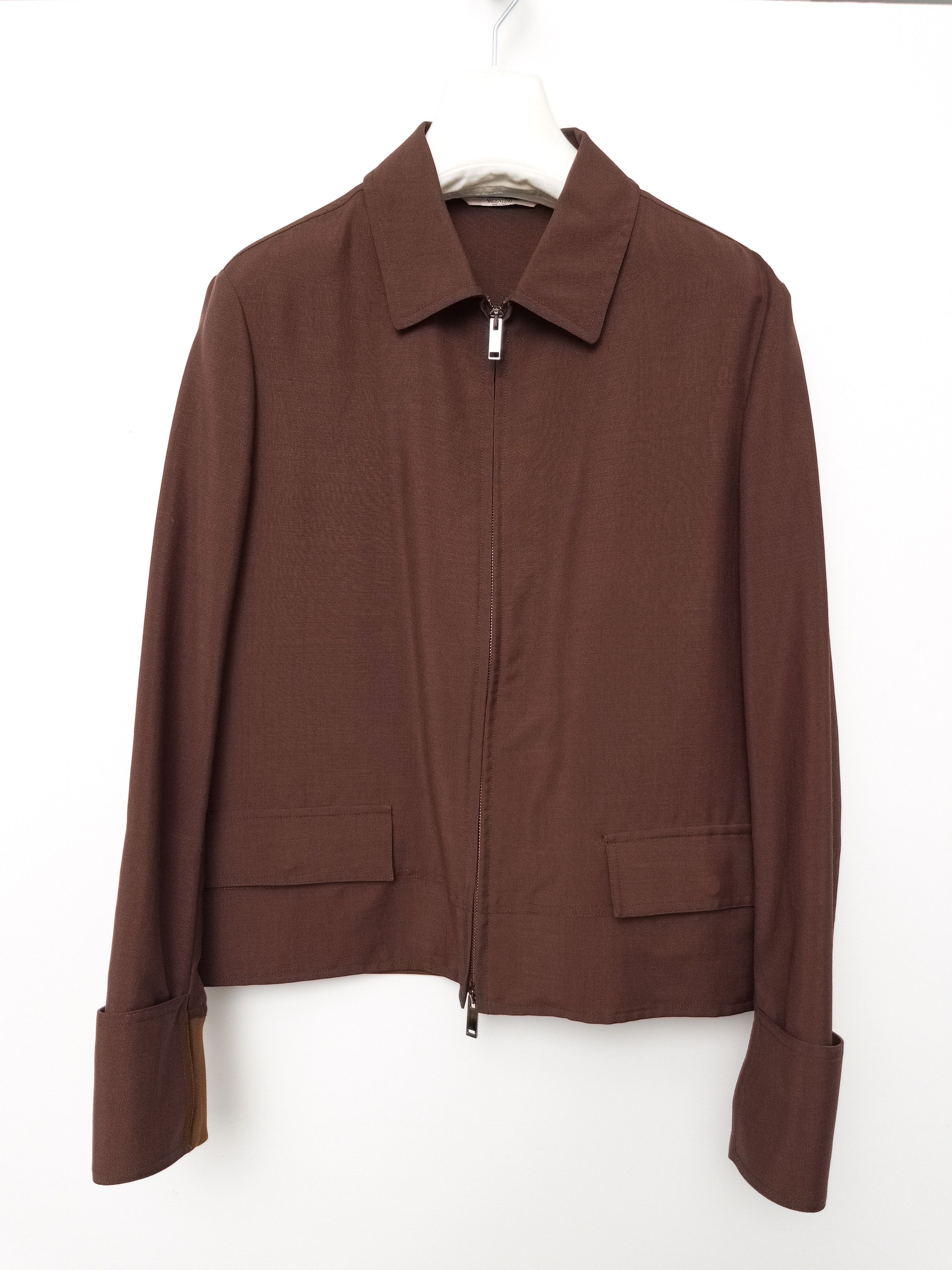 Valentino Valentino SS17 Tropical Wool Blouson Burgundy Brown Size US M / EU 48-50 / 2 - 2 Thumbnail