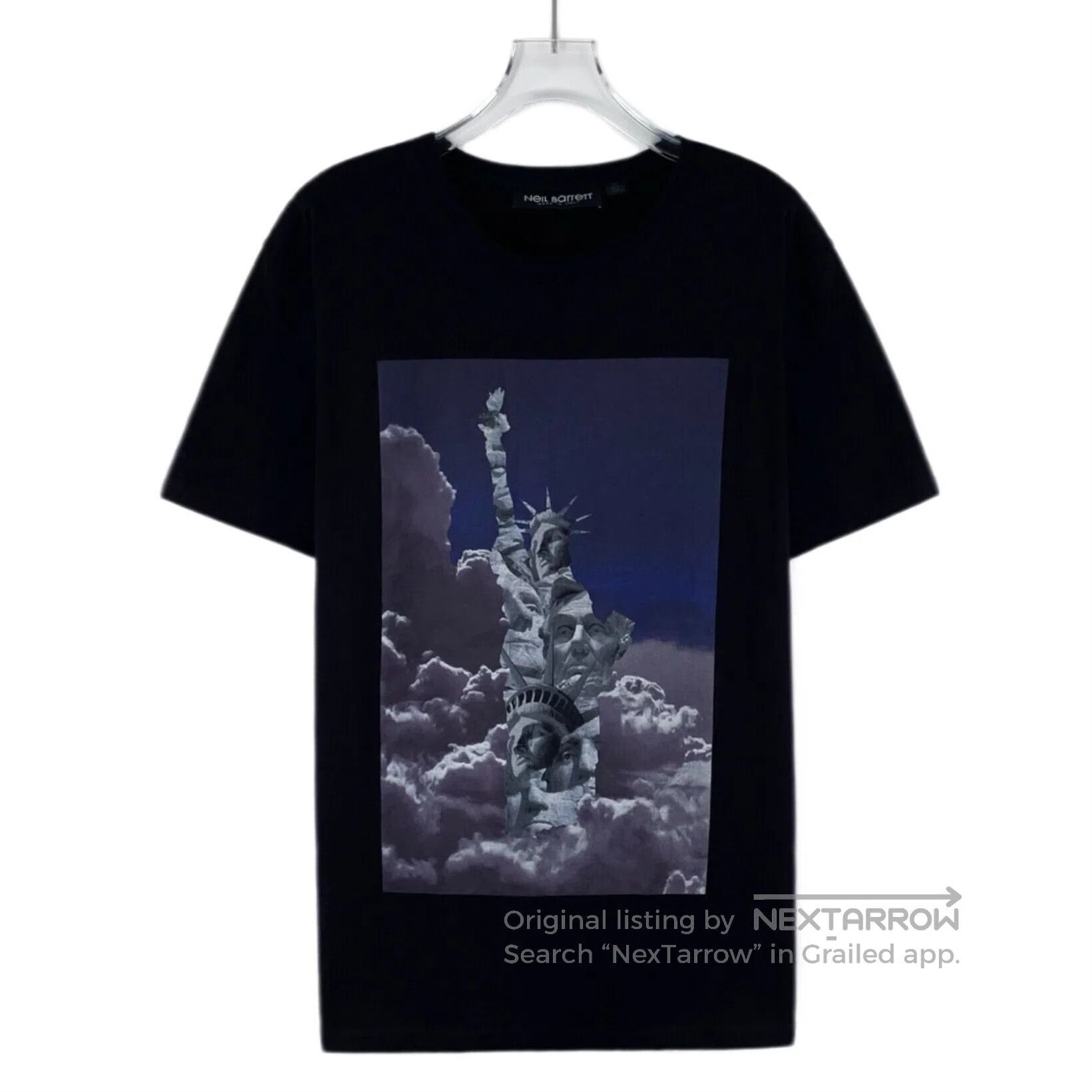 Neil Barrett Neil Barrett Black Statue of Liberty Image Printed Short S Size US M / EU 48-50 / 2 - 1 Thumbnail