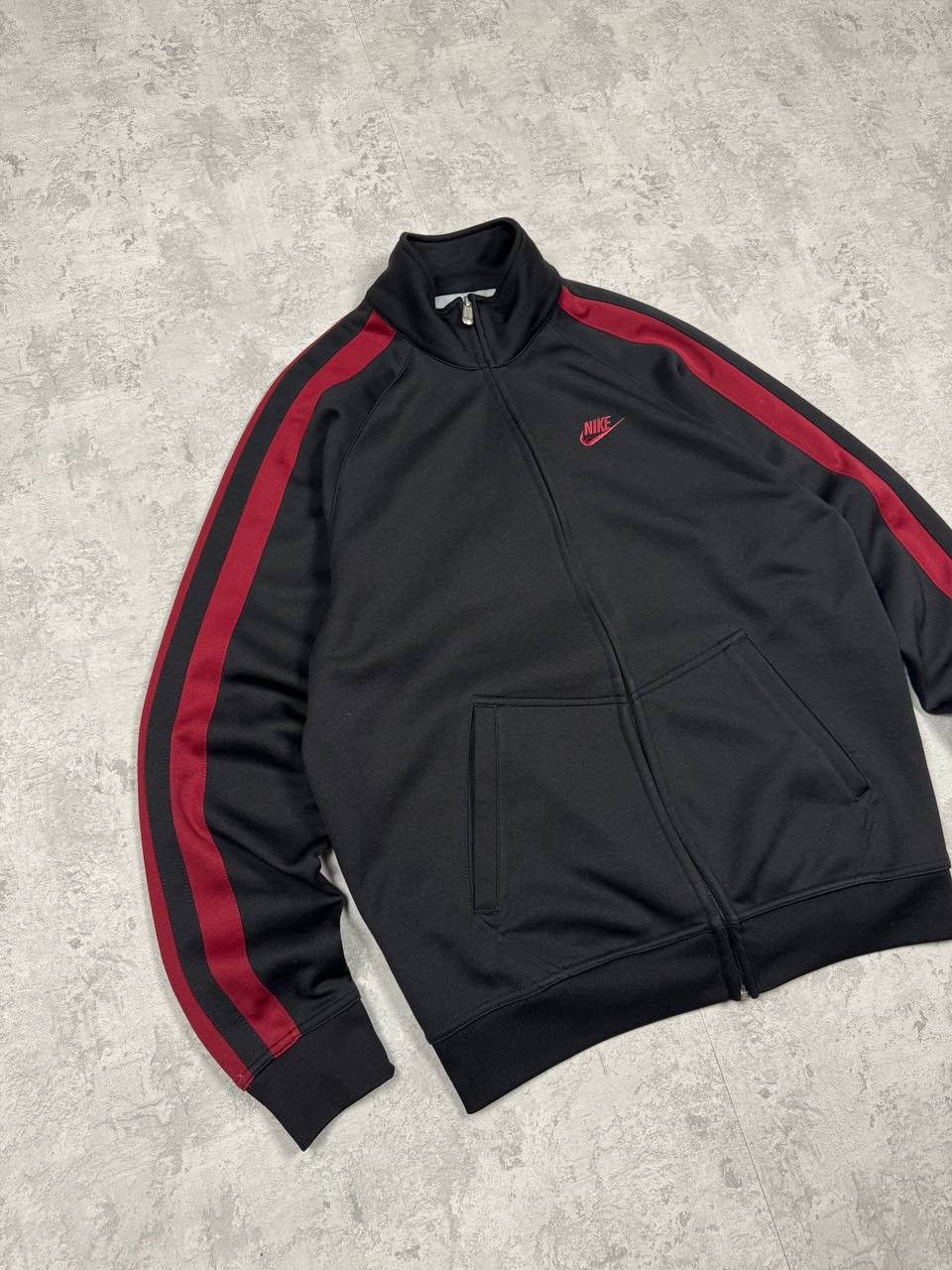 Nike Vintage Nike Y2k Black/Red Track Zip Sweatshirt Size US M / EU 48-50 / 2 - 2 Thumbnail