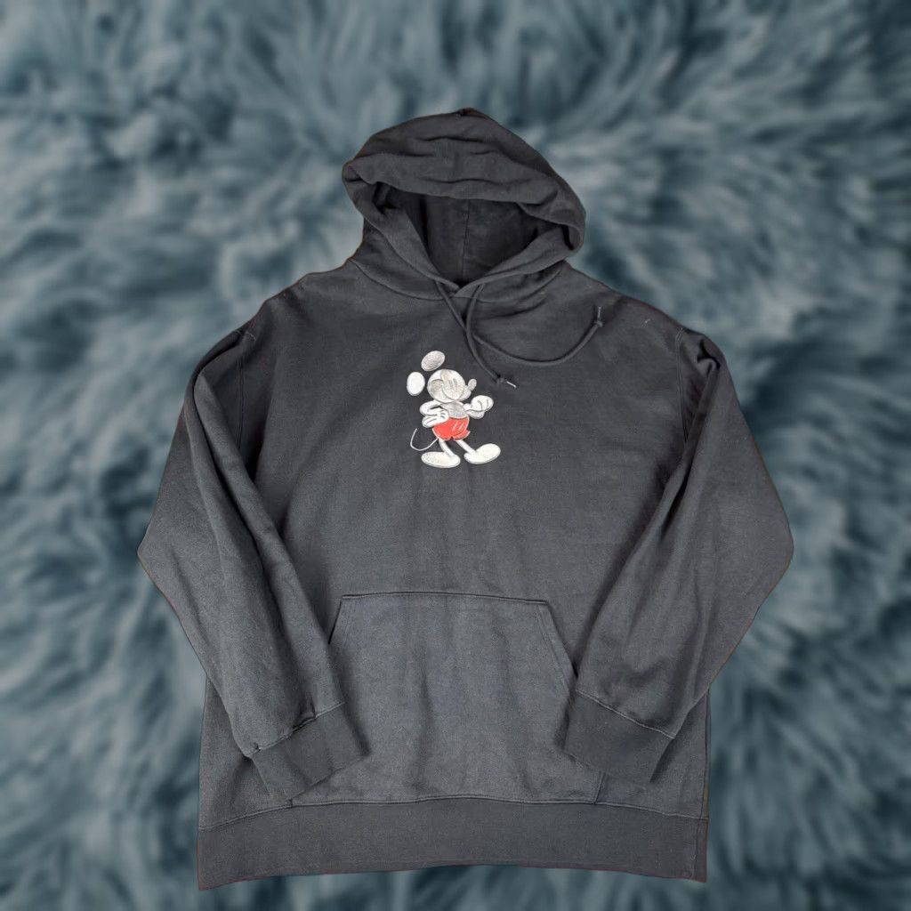 Disney Mickey Mouse Genuine Mousewear Pullover Hoodie Adults XL Embroidered Black Size US XL / EU 56 / 4 - 1 Thumbnail