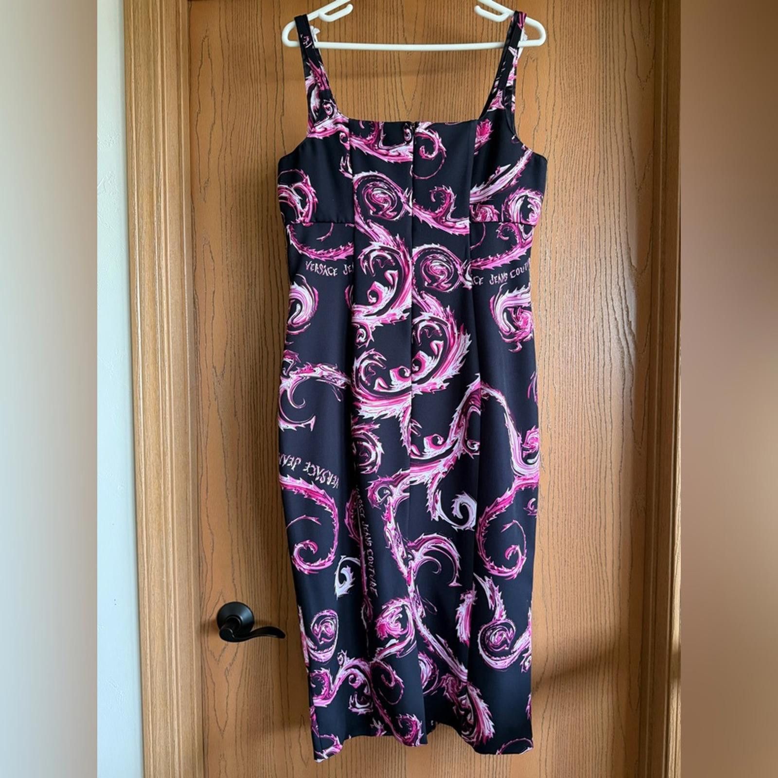 Other Versace Jeans Couture Chromo Couture-Print Midi Dress Size XL / US 12-14 / IT 48-50 - 2 Thumbnail