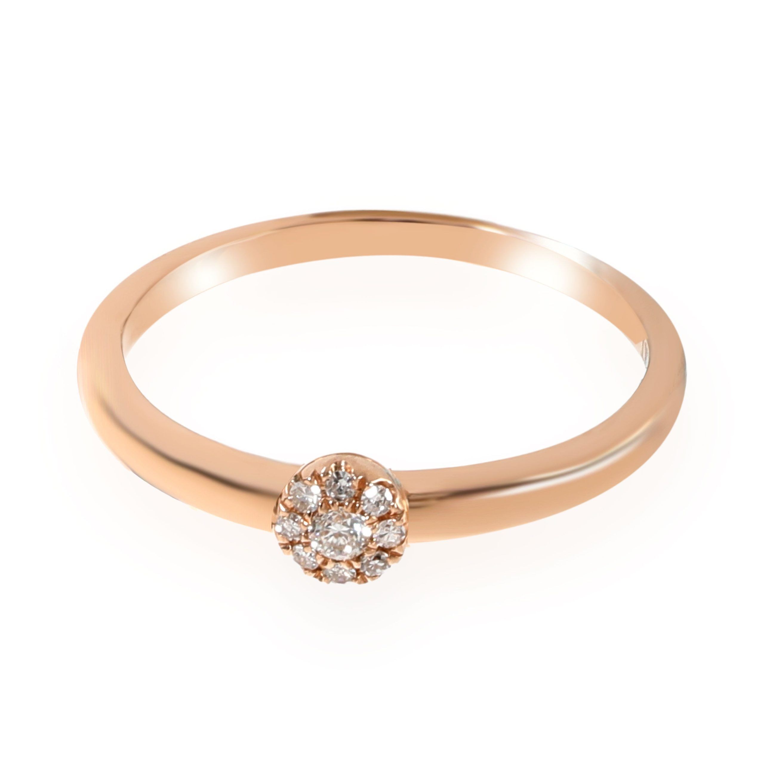 image of Tiffany Co 14K Rose Gold Diamond Cluster Ring, Women's