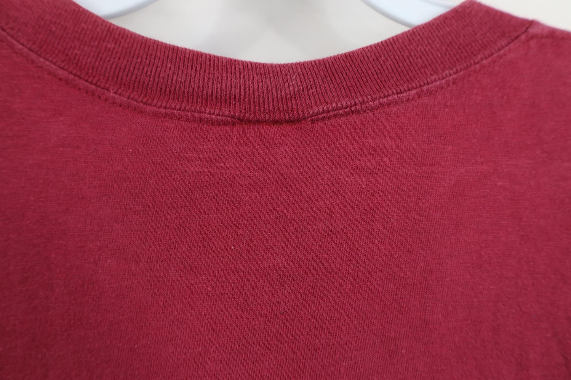 Vintage Vintage 90s Streetwear Blank Combed Cotton T-Shirt Red USA Size US L / EU 52-54 / 3 - 9 Thumbnail