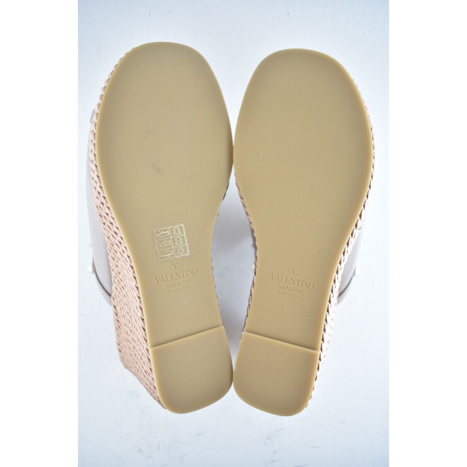 Valentino Valentino Rockstud Torchon Poudre Nude Backless Platform Size US 11 / IT 41 - 12 Thumbnail
