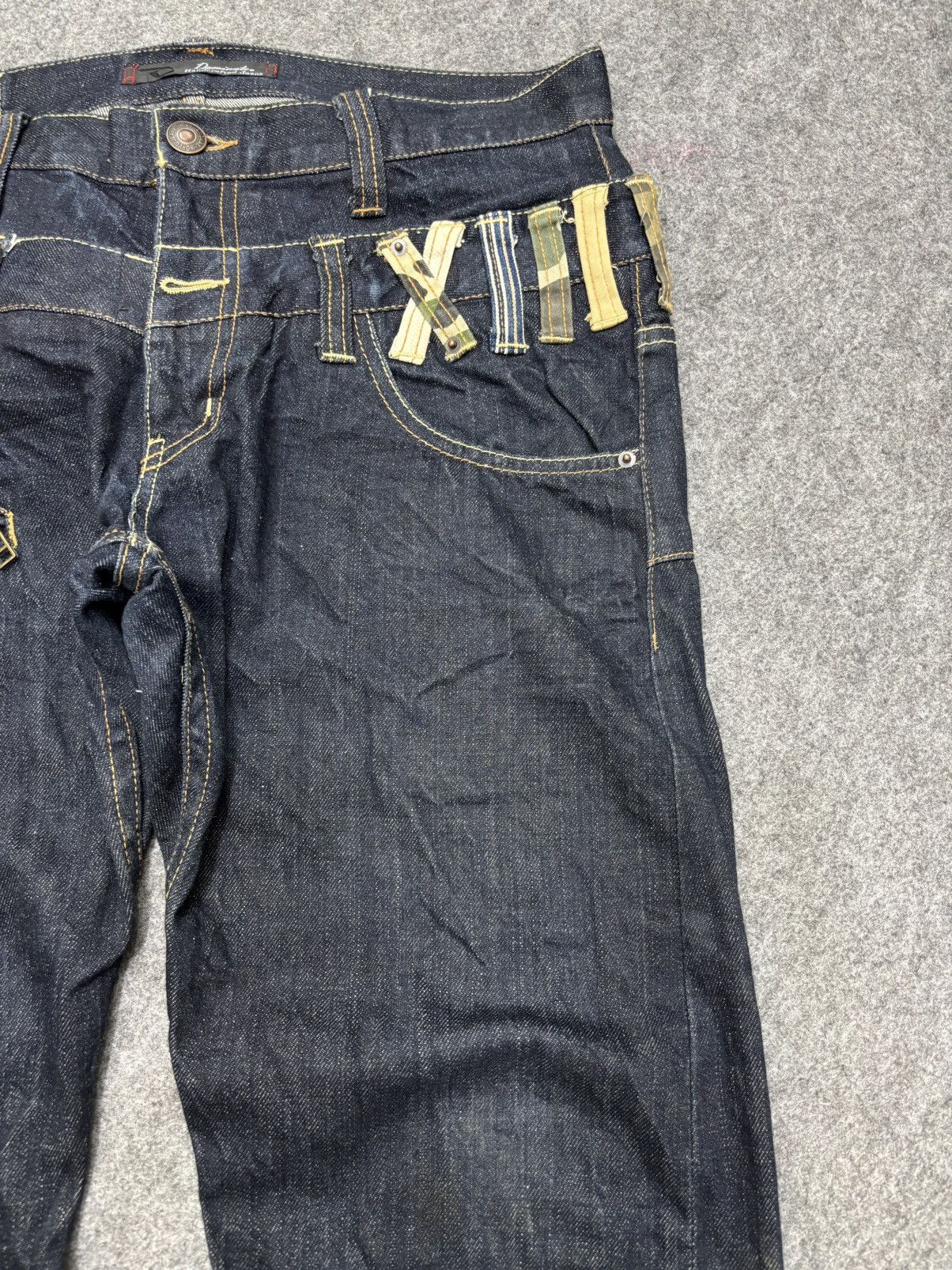 Japanese Brand 💥Double Waist+Twisted Leg💥Dominate Zipper Denim F646 Size US 33 - 3 Thumbnail
