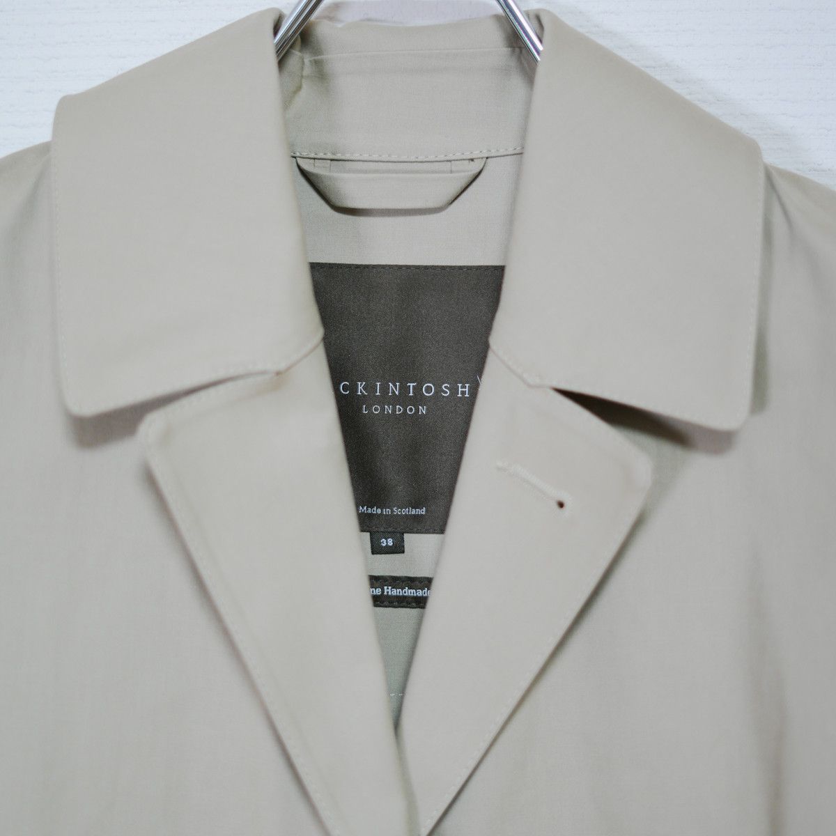 Mackintosh MACKINTOSH Rubberized Balaclava Coat, Size 38, Beige Size XS / US 0-2 / IT 36-38 - 2 Thumbnail