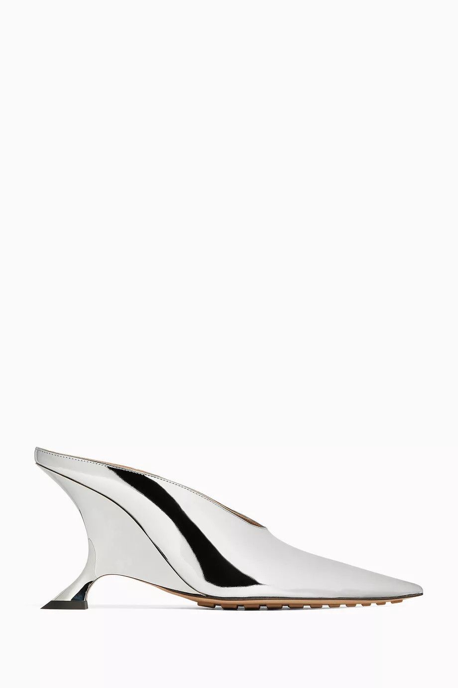 Bottega Veneta o1n1vont1225 Rocket Mules in Silver Size US 8 / IT 38 - 1 Thumbnail