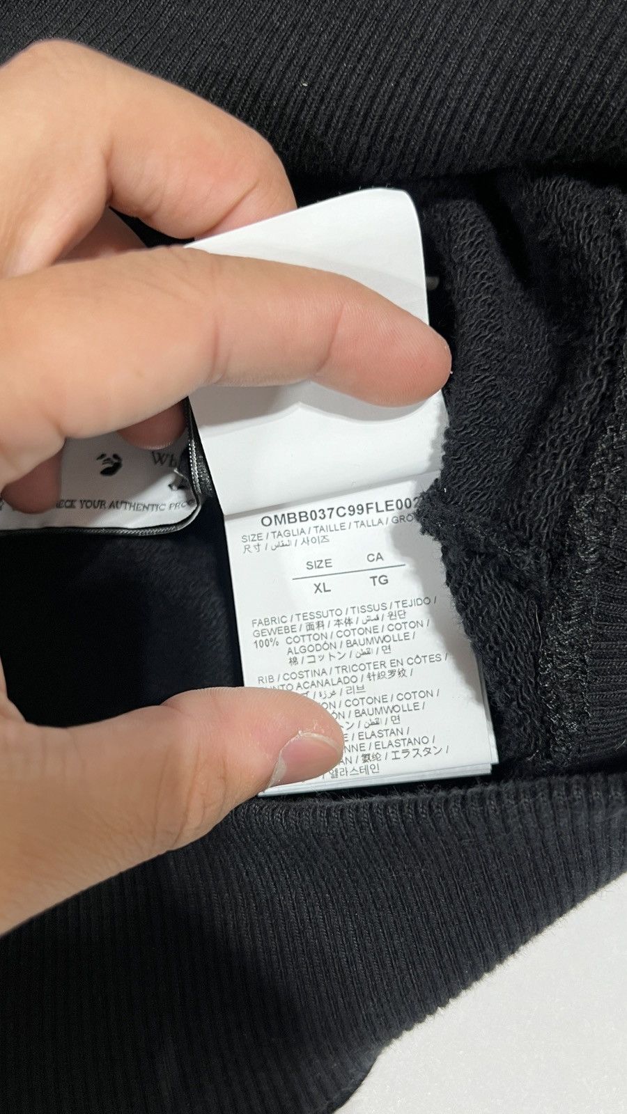 Off-White Off-White Black Classic Logo Hoodie Size US XL / EU 56 / 4 - 6 Thumbnail