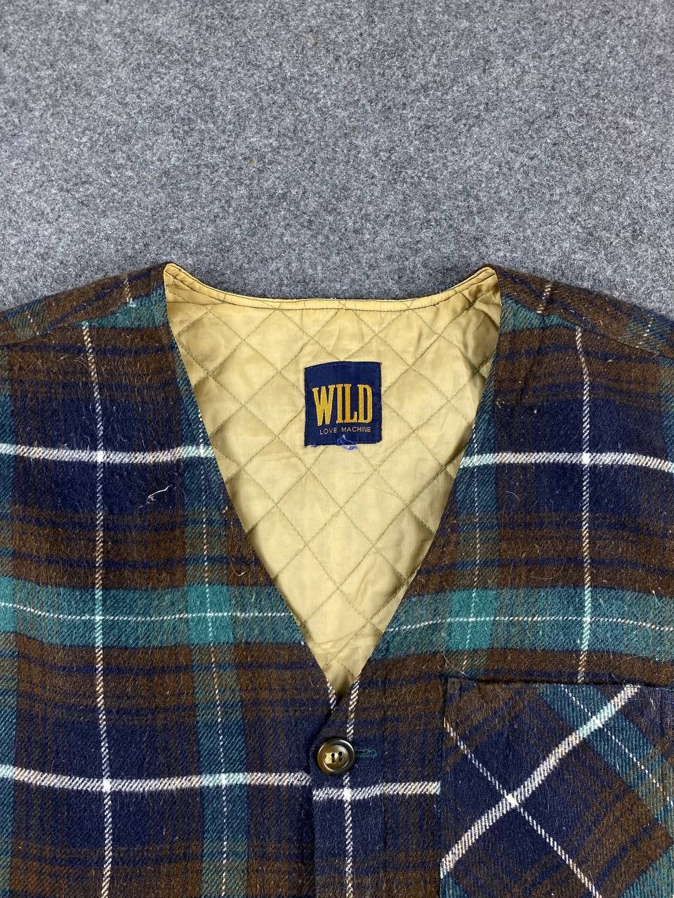 Flannel wild love machine flnnel vest quilted lining Size US M / EU 48-50 / 2 - 2 Thumbnail