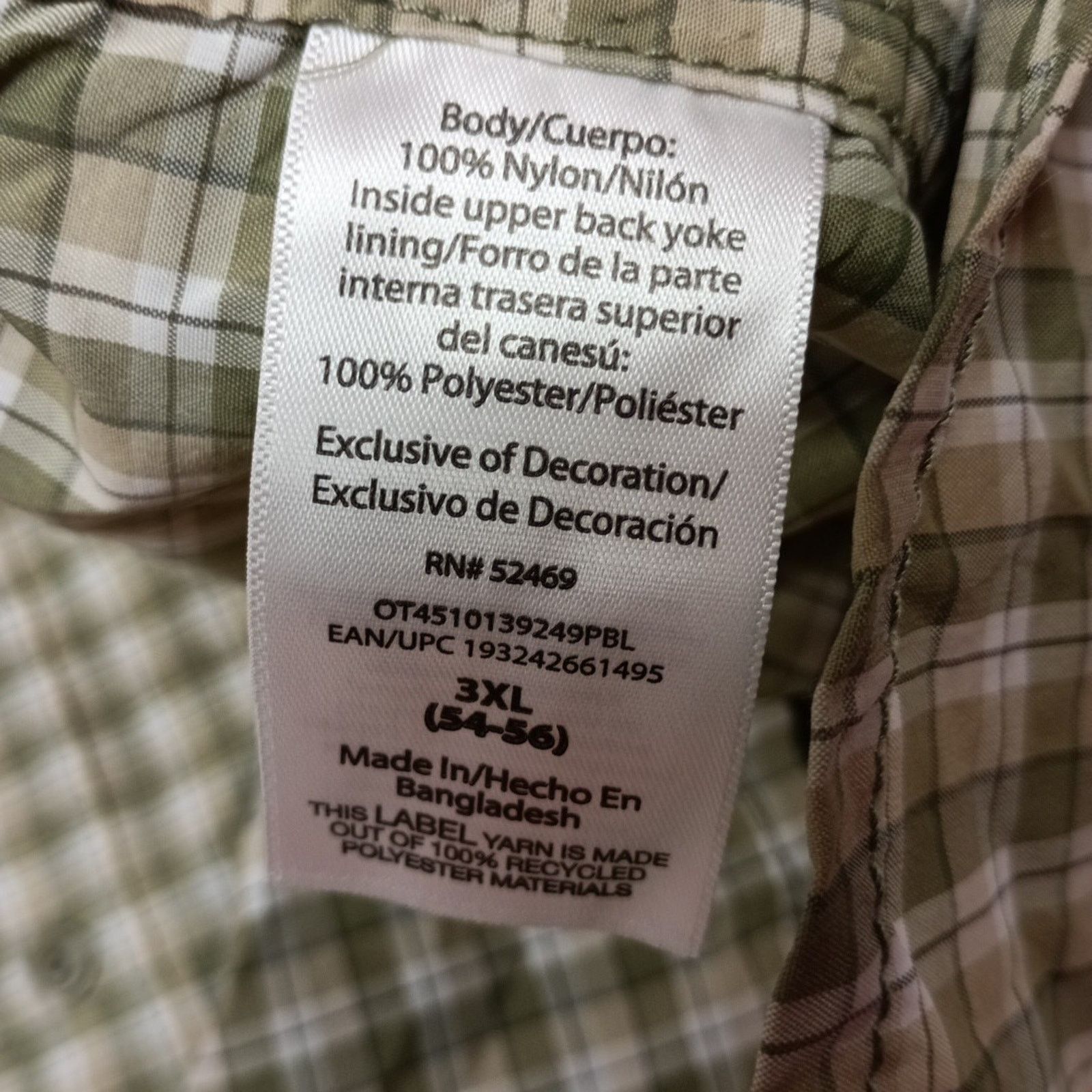 Other Ozark Trail Upstream Shirt Men's 3XL (54-56) Green Plaid Size US XXL / EU 58 / 5 - 8 Thumbnail