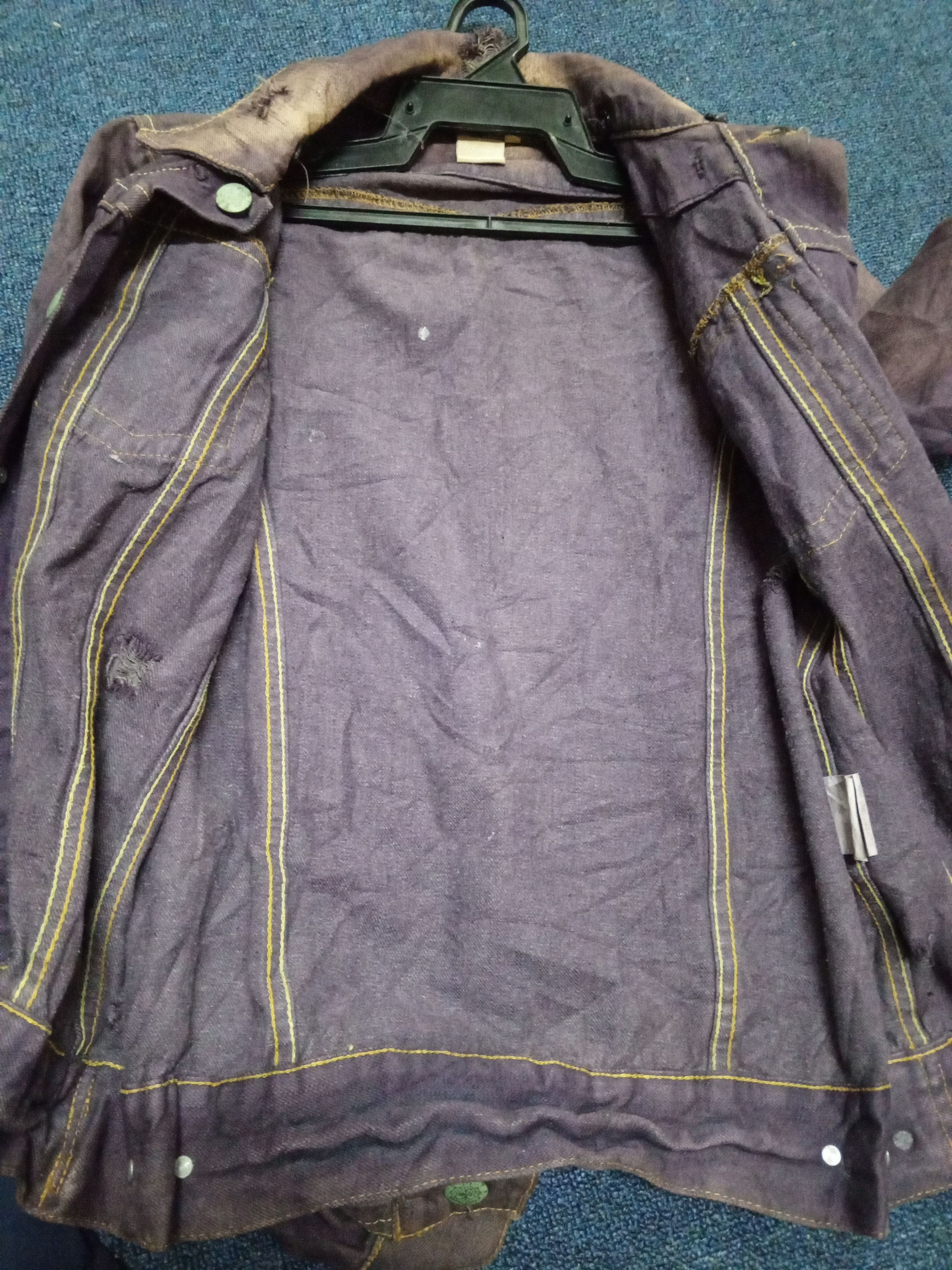 Japanese Brand DENIM JACKET FADED PURPLE COLOR Size US L / EU 52-54 / 3 - 8 Thumbnail