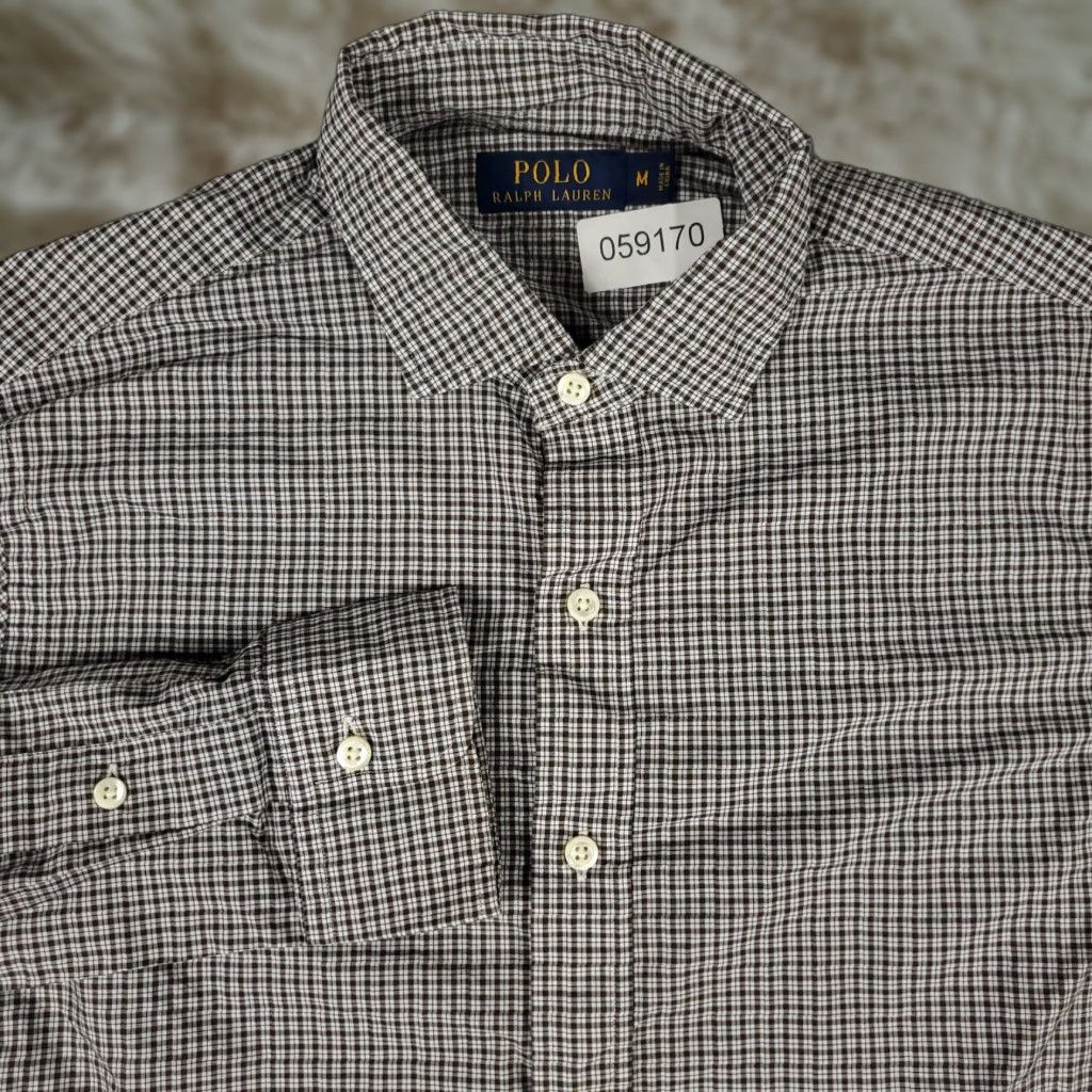 Ralph Lauren Ralph Lauren Button-Up Shirt Mens Medium Brown Plaid Casual Long Sleeve Size US M / EU 48-50 / 2 - 1 Thumbnail