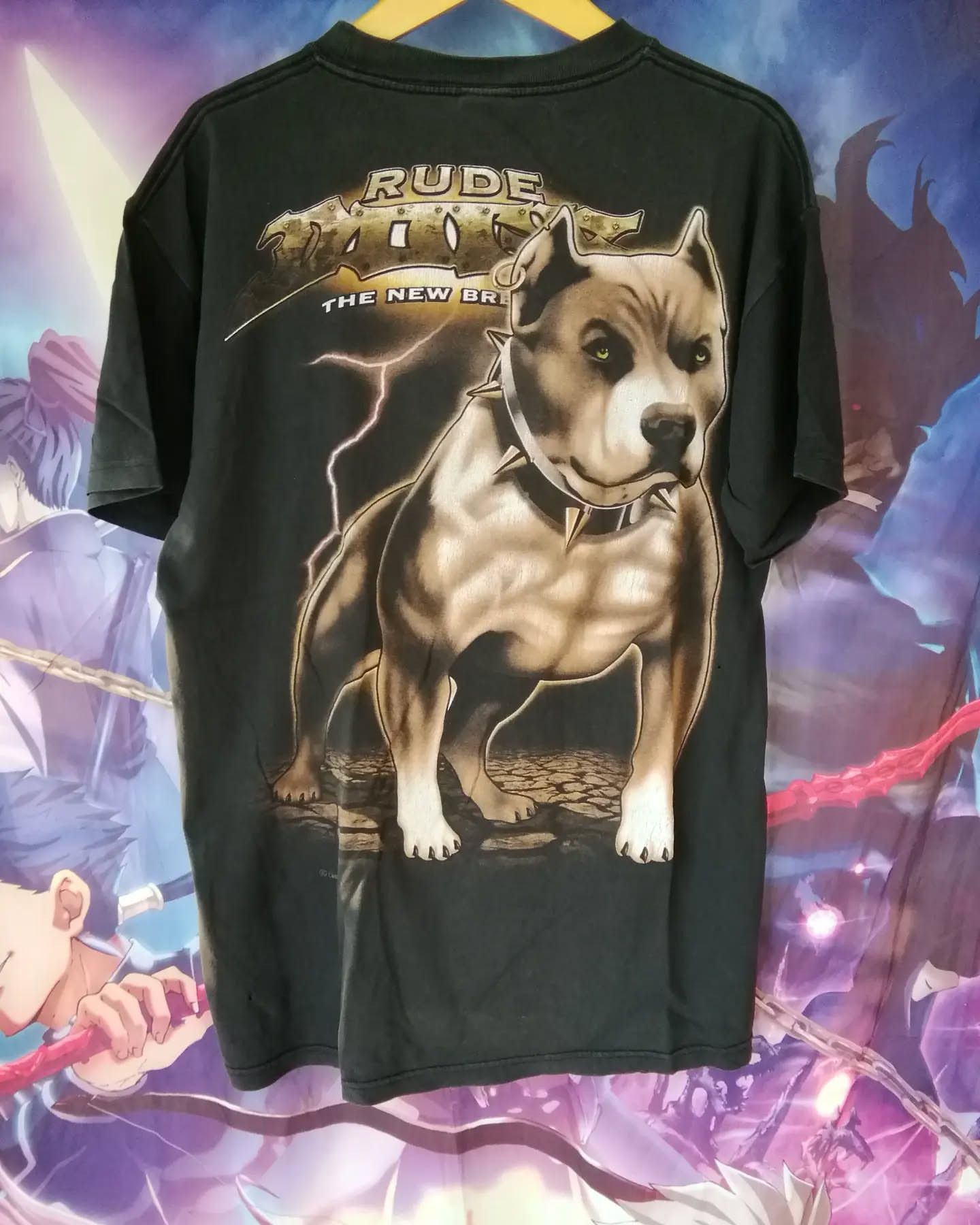 Vintage Vintage Rude Dogs Pitbull Mega Print Tees Size US L / EU 52-54 / 3 - 1 Thumbnail
