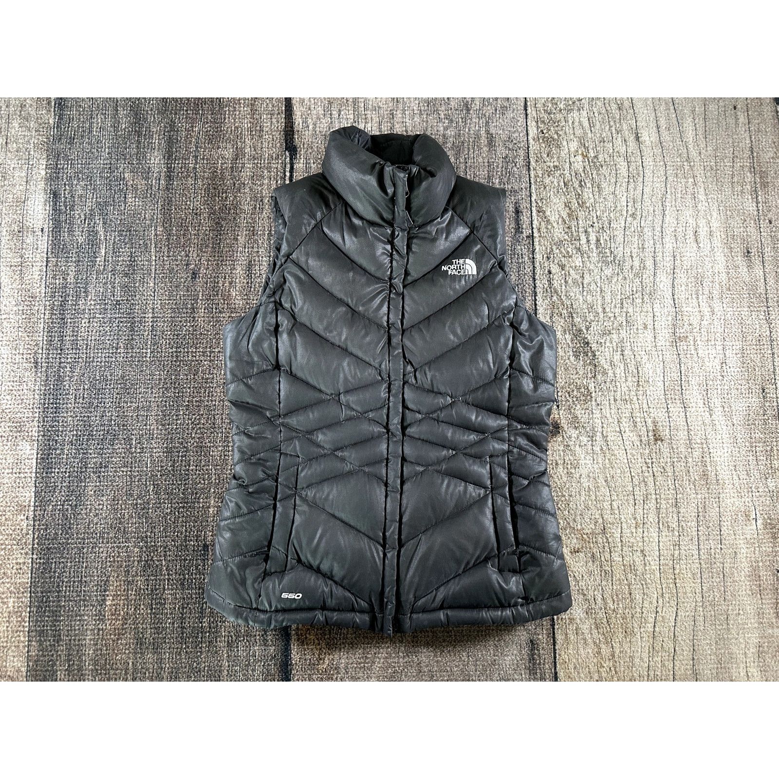 North Face Aconcagua 550 Gray Down Puffer Vest Women's Small