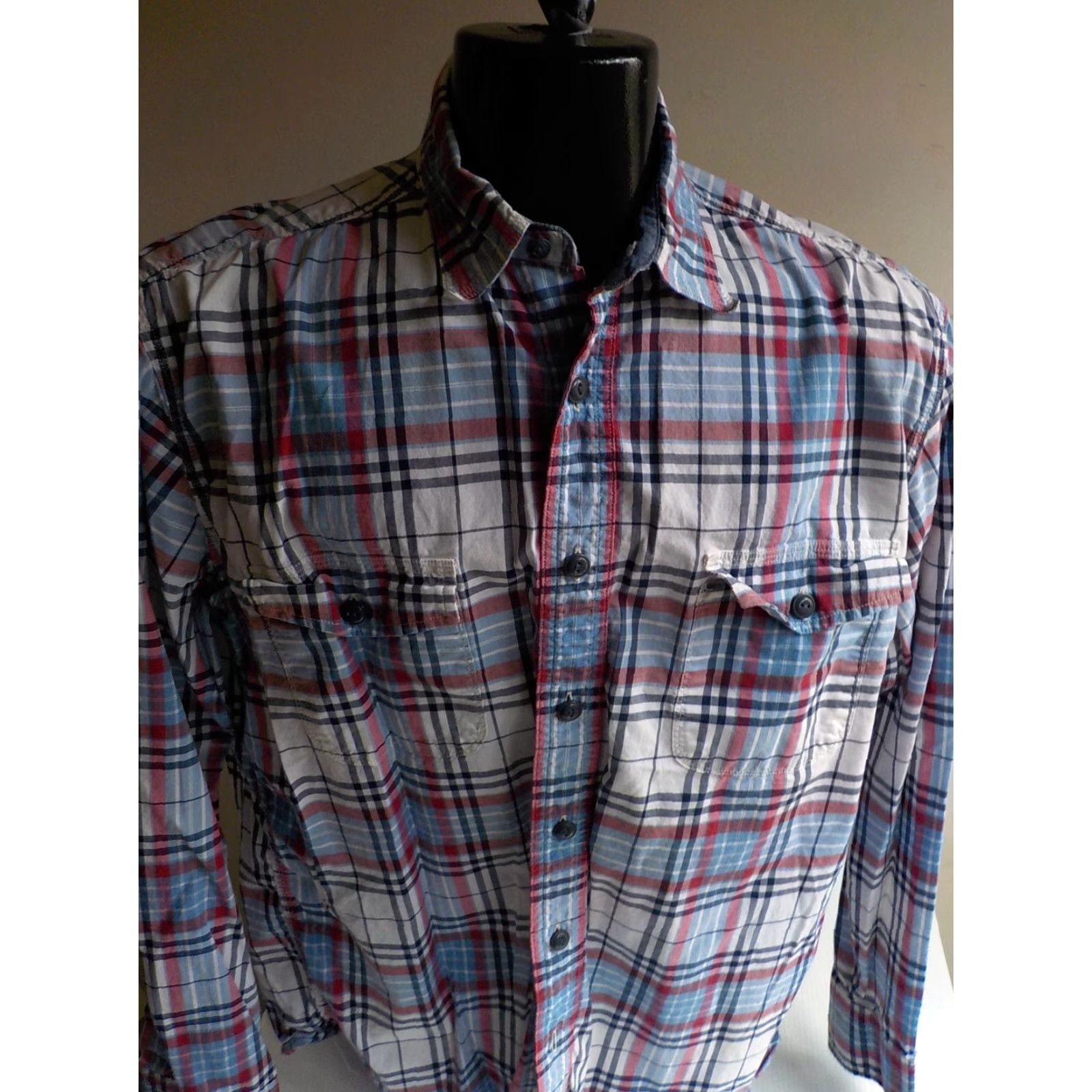Lucky Brand LUCKY BRAND Long Sleeve Button Front Plaid Shirt Cotton LG Multicolor Mens Size US L / EU 52-54 / 3 - 2 Thumbnail