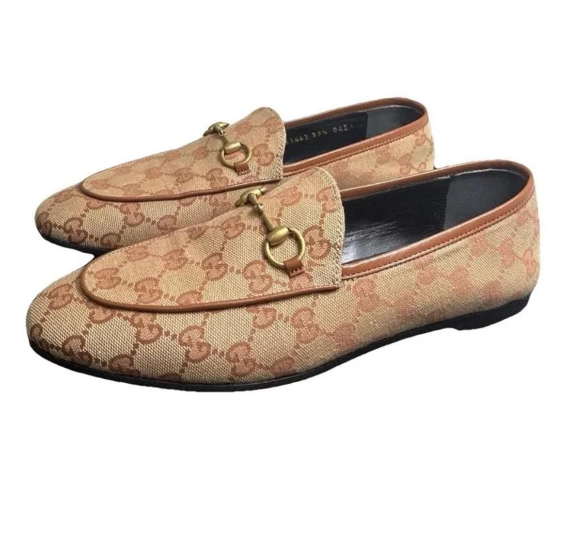 Gucci New Gucci Jordaan GG Supreme Horsebit Loafers 39.5 Size US 9 / IT 39 - 1 Thumbnail