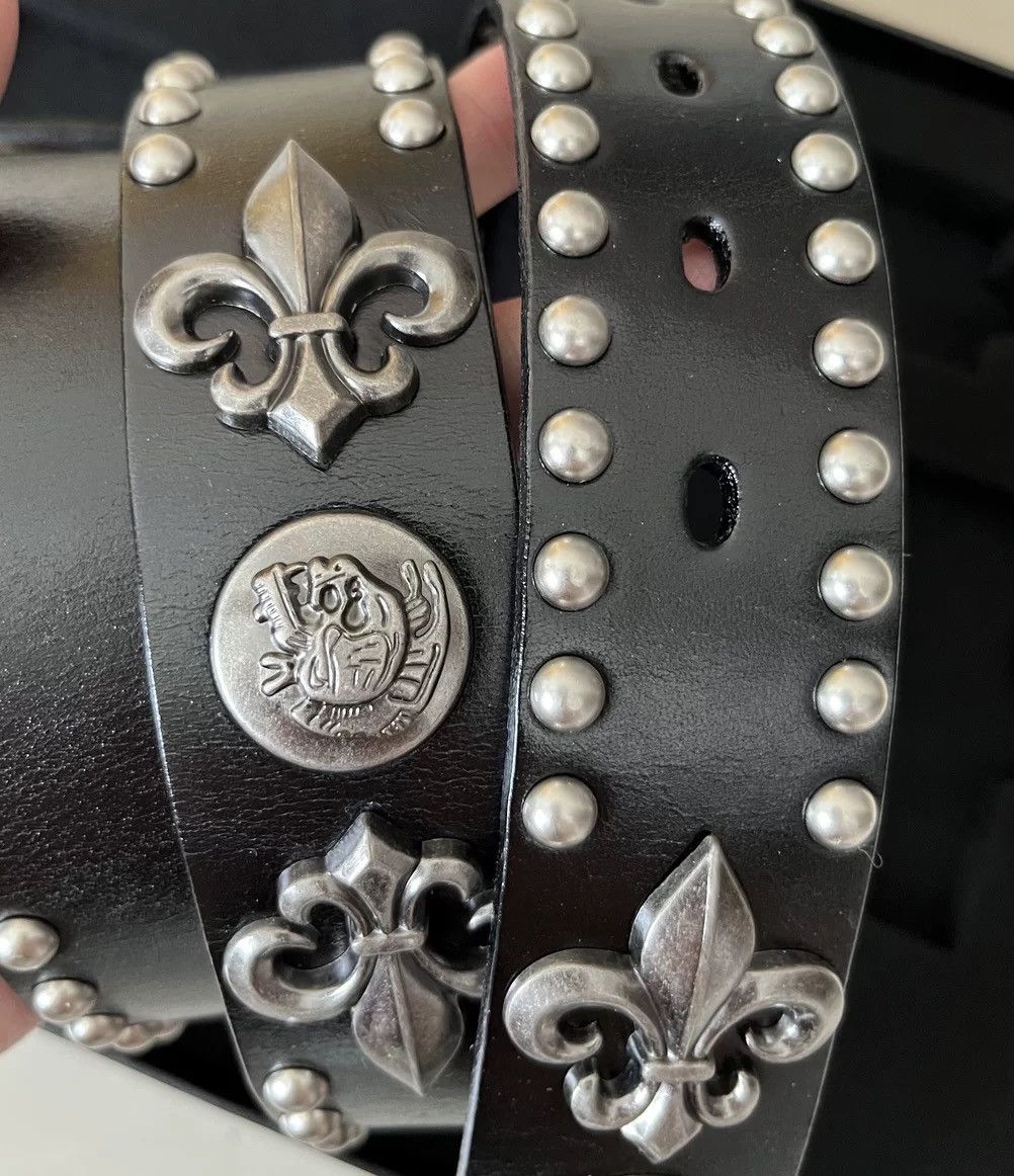 Japanese Brand × Vintage Retro punk rock skull studded genuine leather belt y2k Size ONE SIZE - 8 Thumbnail