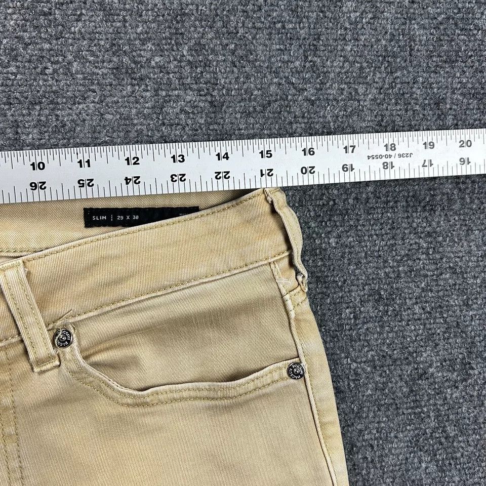 Pacsun Pacsun Jeans Mens 29x30 Beige Denim Slim Fit Active Stretch Size US 29 - 3 Thumbnail