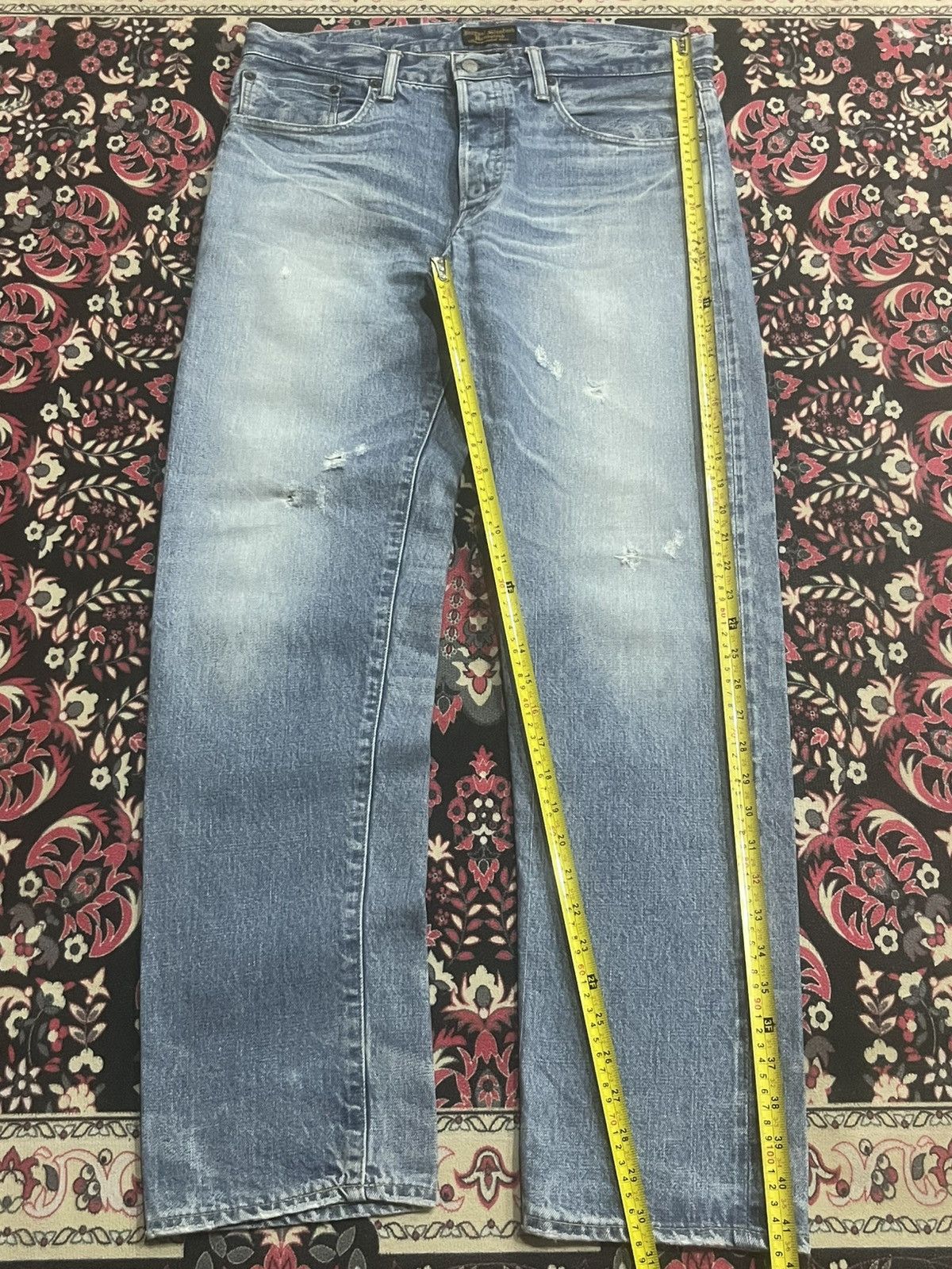 Vintage Journal Standard Homestead Blue Faded Distress Selvedge Jean Size US 32 / EU 48 - 13 Thumbnail