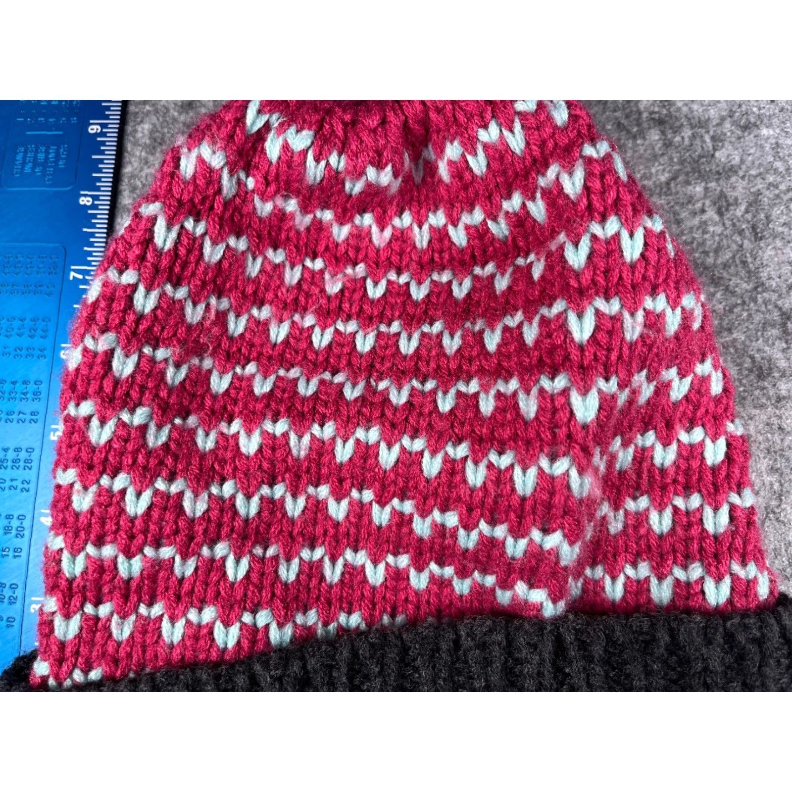 Pinko Horseware Beanie Hat Women One Size Pink Zig Zag Knit 100% Acrylic Pom Winter Outdoor Ski Style Mens Womens? Size ONE SIZE - 3 Thumbnail