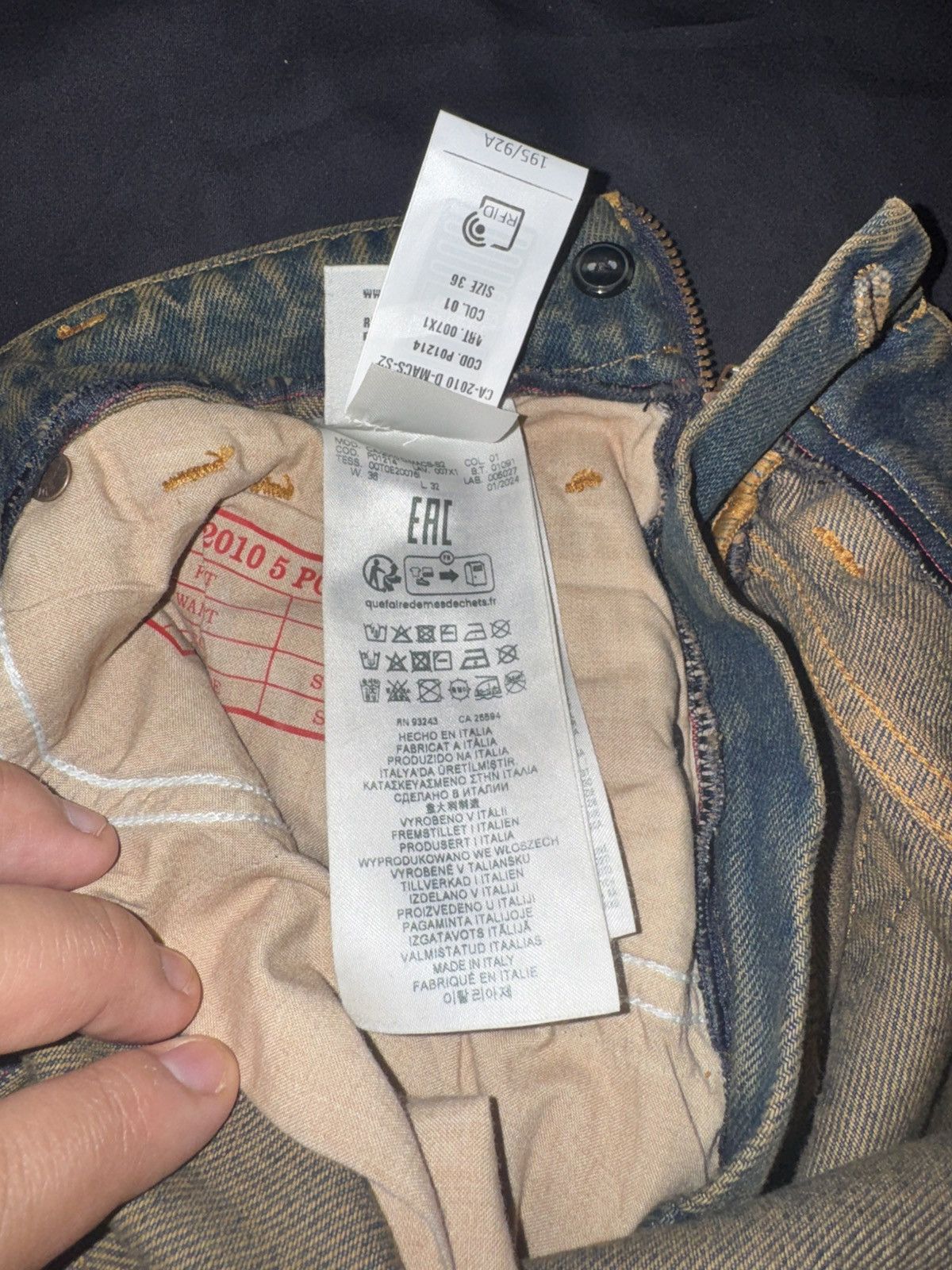 Diesel Diesel Industry Denim Acid wash Distressed Jeans Size US 36 / EU 52 - 13 Thumbnail