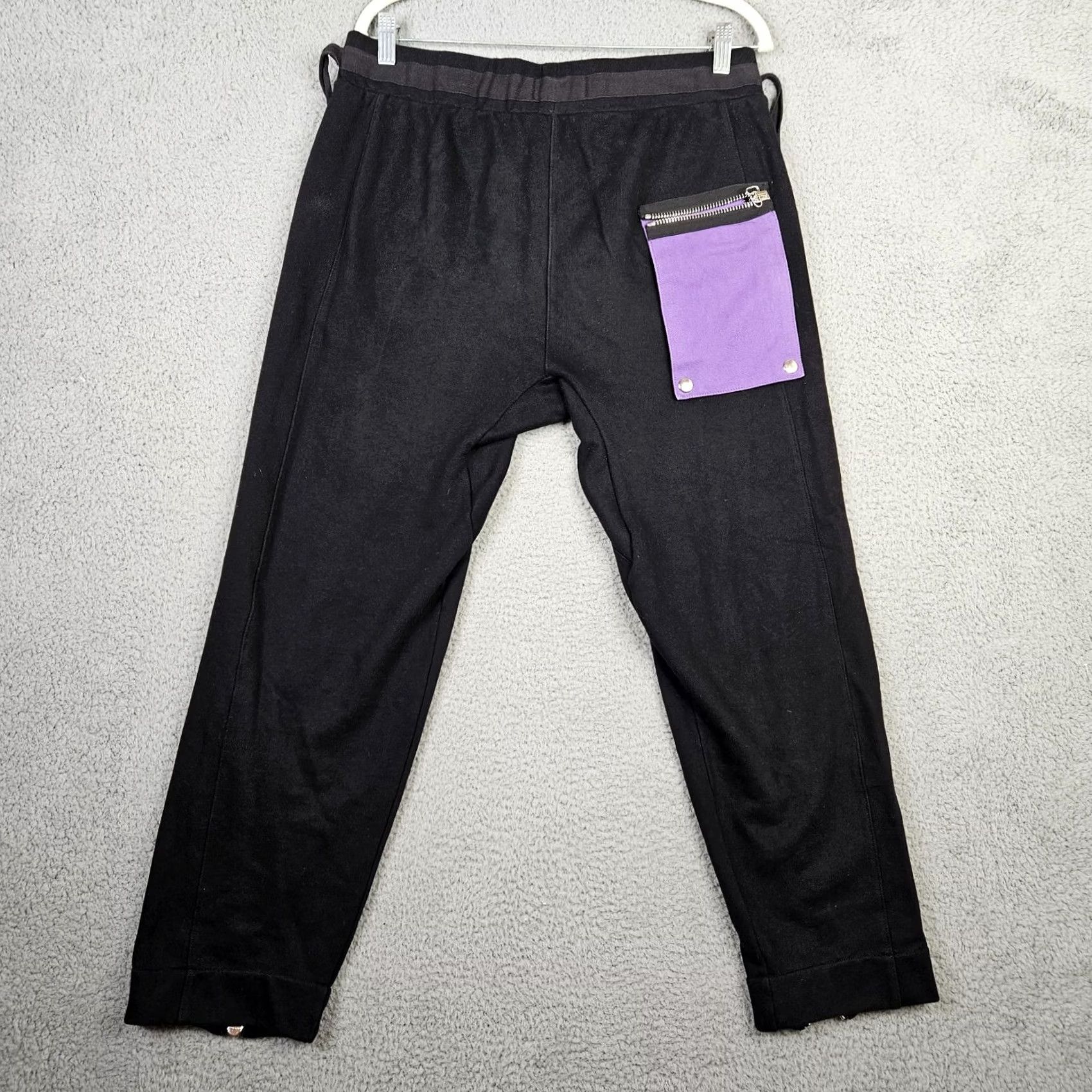 Vintage Reveur Lucide Pants Cropped 100% Cotton Gray XL Unisex Dark Gray Regular Rise Button Front Inseam 27 Size US 36 / EU 52 - 6 Thumbnail